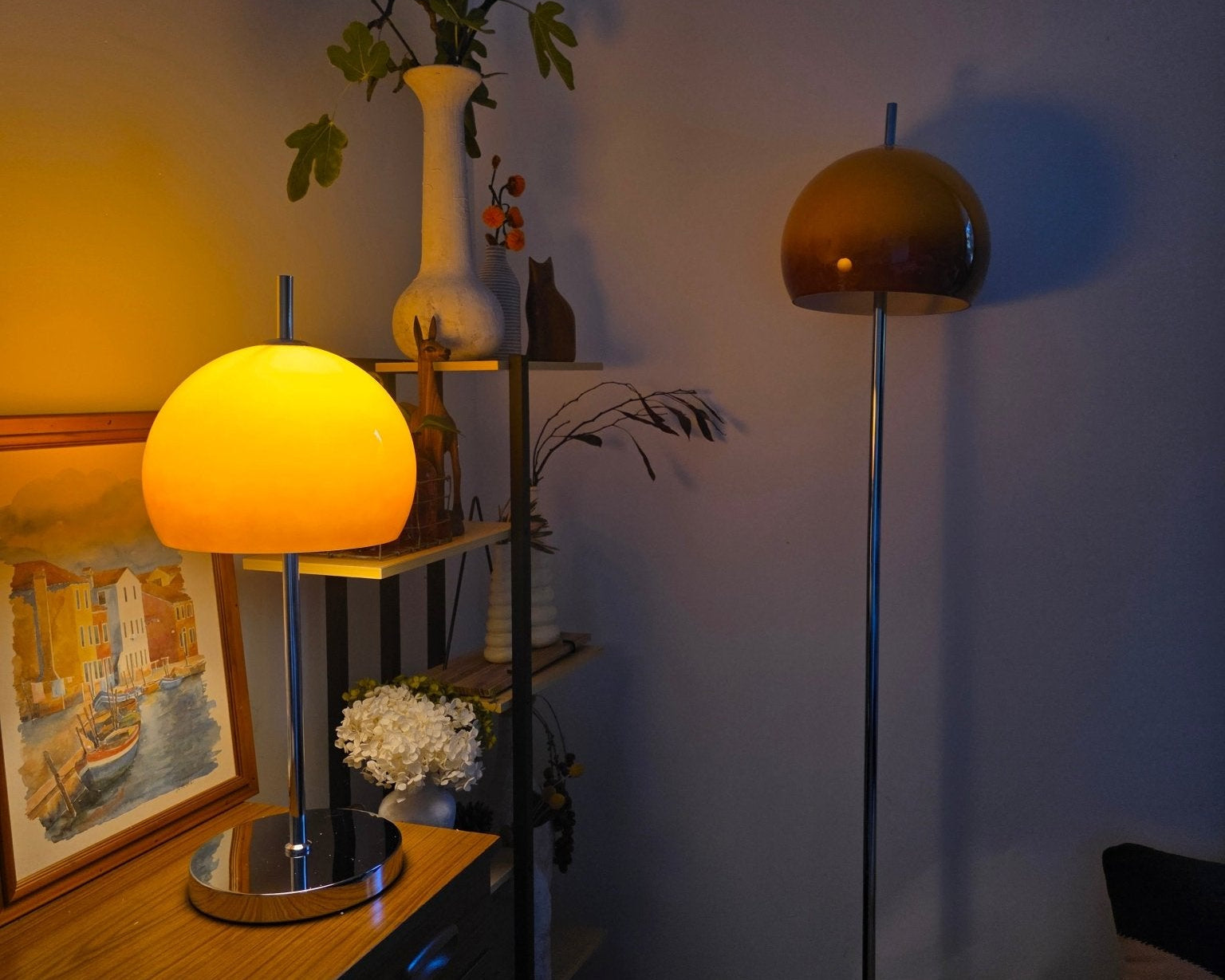 Olivia Mushroom Table Lamp| Gradient Glass - Homezee