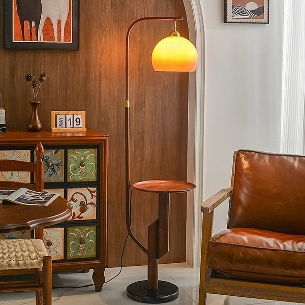 Carla Arc Floor Lamp with Side Table