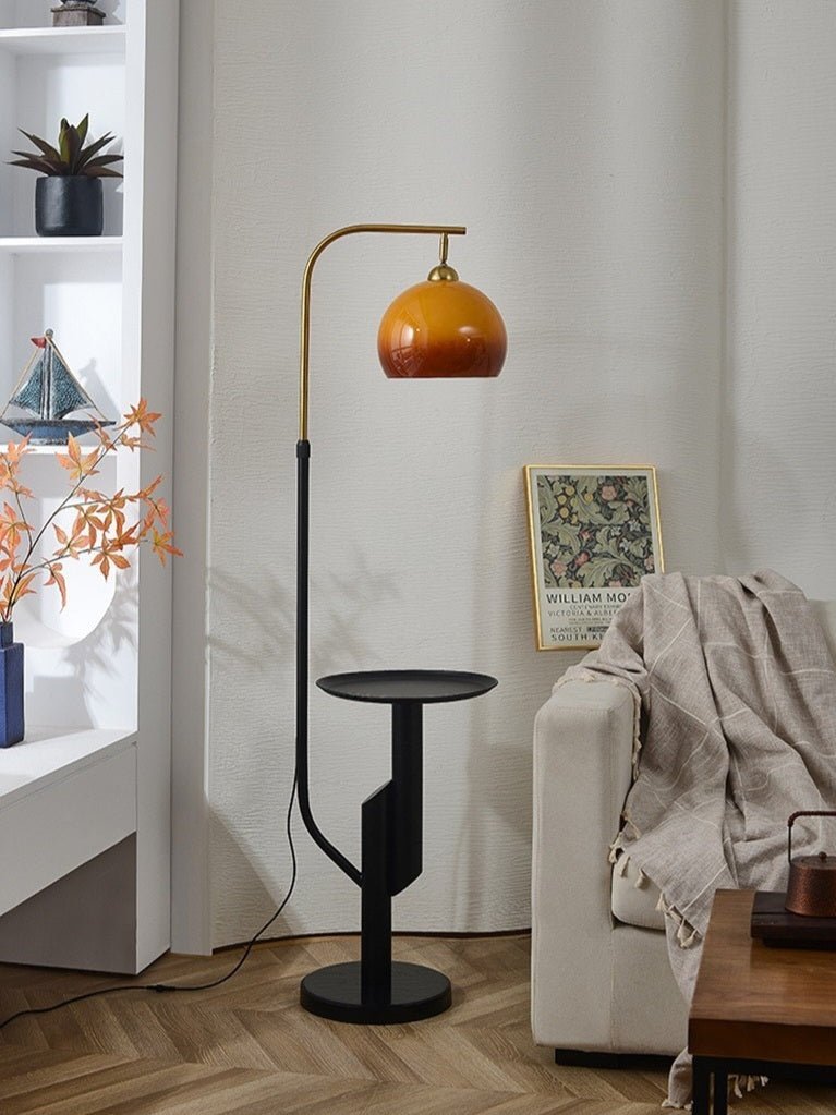 Carla Floor Lamp & Olivia Table Lamp Set - Homezee