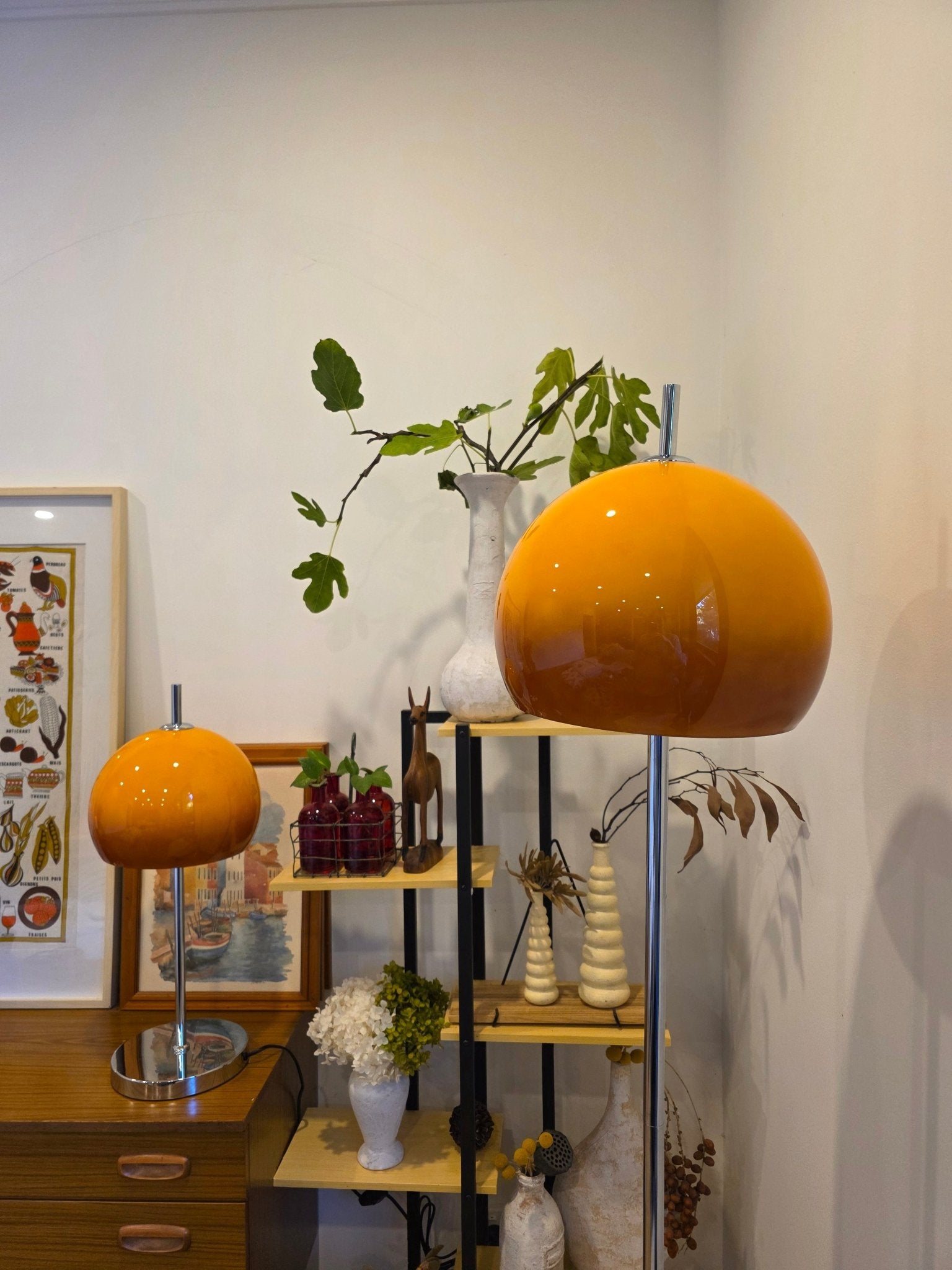 Olivia Mushroom Table & Floor Lamp Duo - Homezee