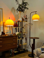 Carla Floor Lamp & Olivia Table Lamp Set - Homezee