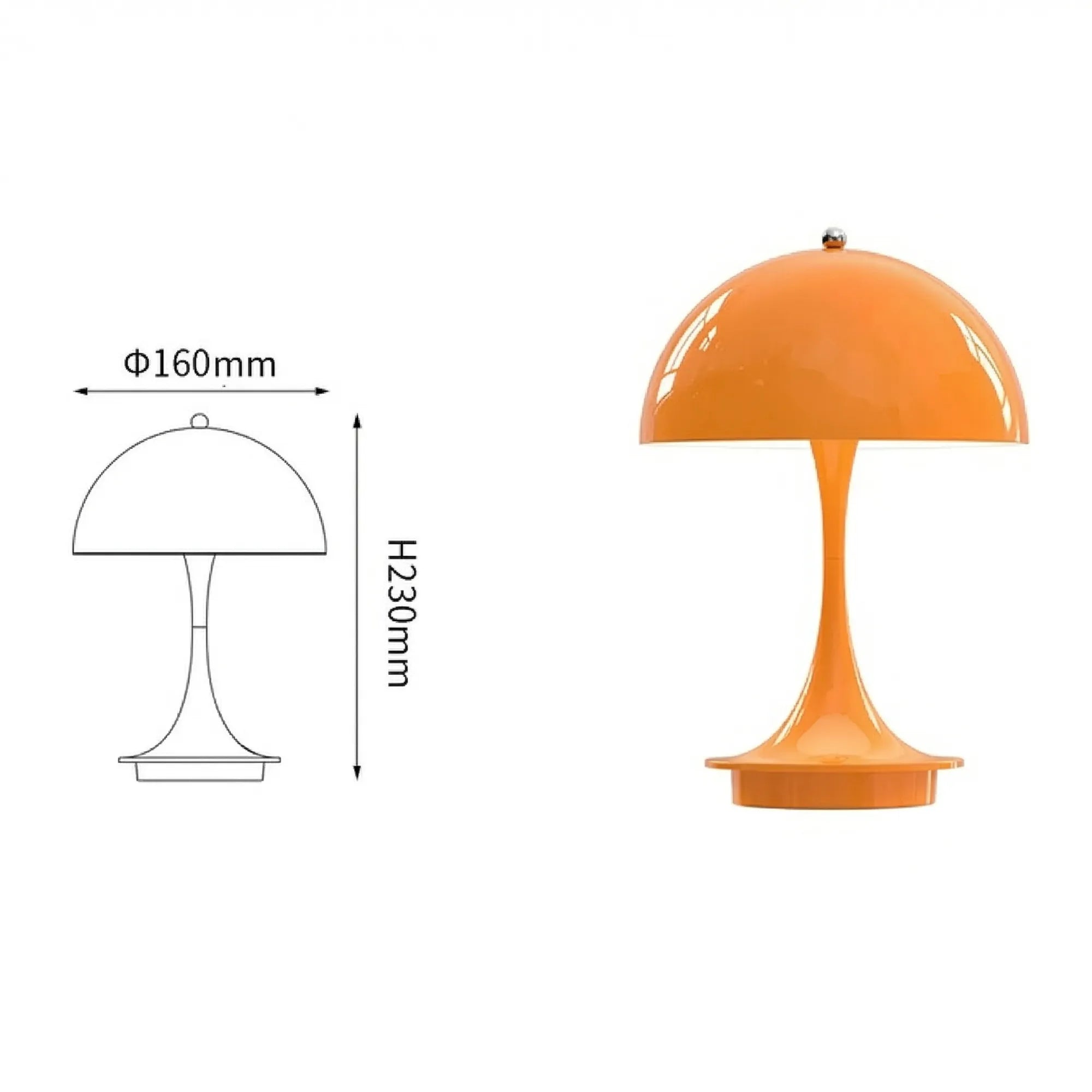 Panthella Portable LED Rechargeable Table Lamp - Touch Control