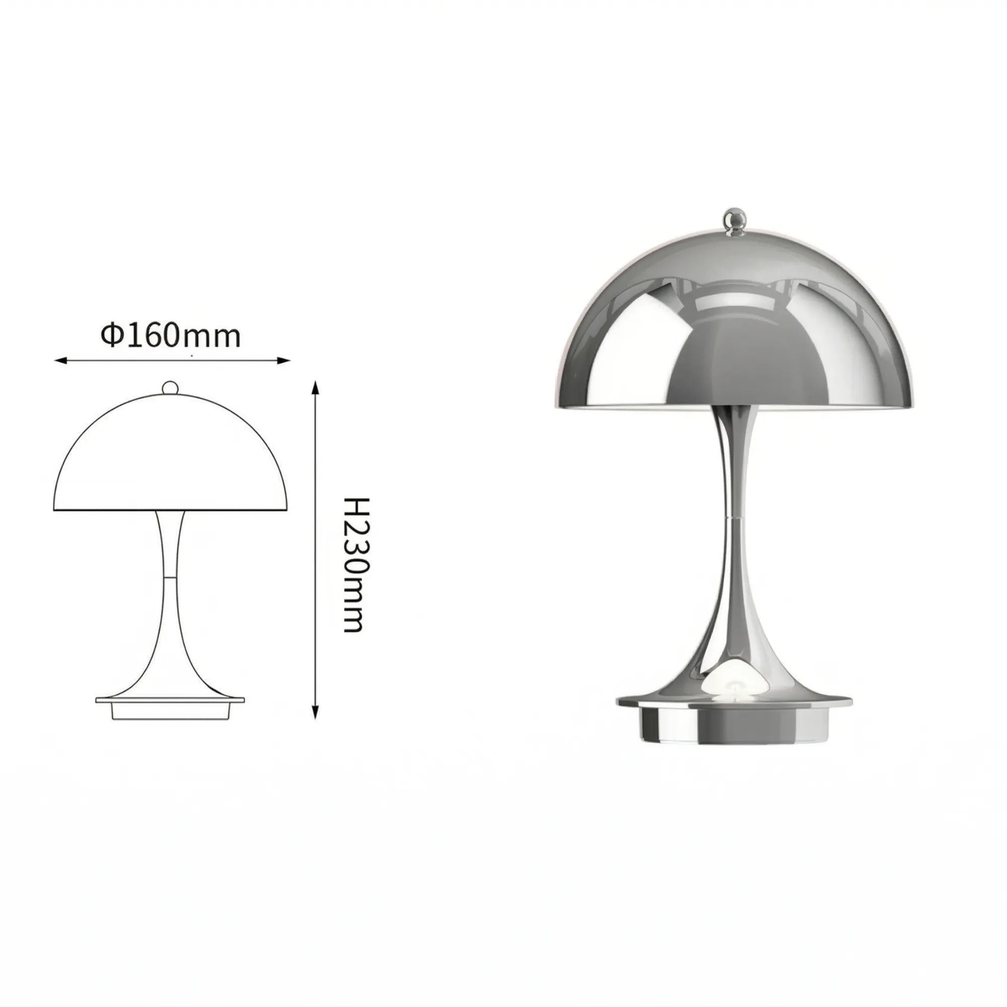 Panthella Portable LED Rechargeable Table Lamp - Touch Control