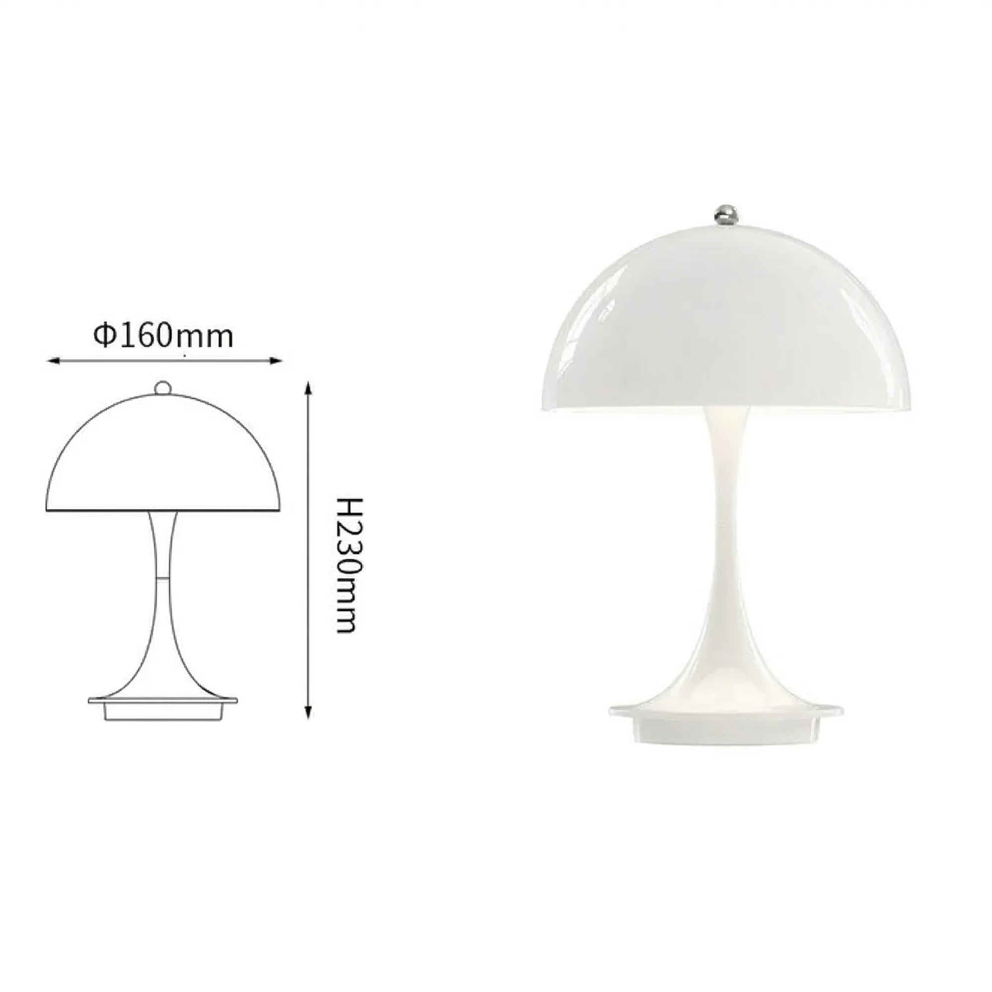 Panthella Portable LED Rechargeable Table Lamp - Touch Control
