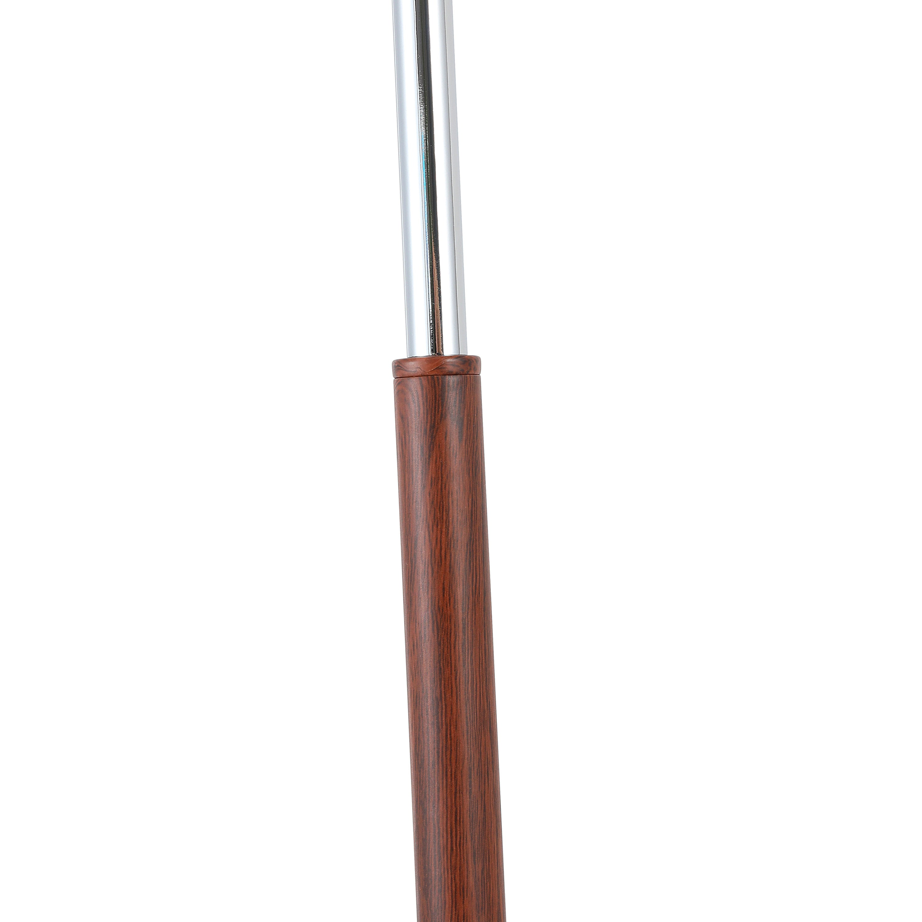The lamp post of the Coby floor lamp is made of sturdy solid wood and stainless steel.