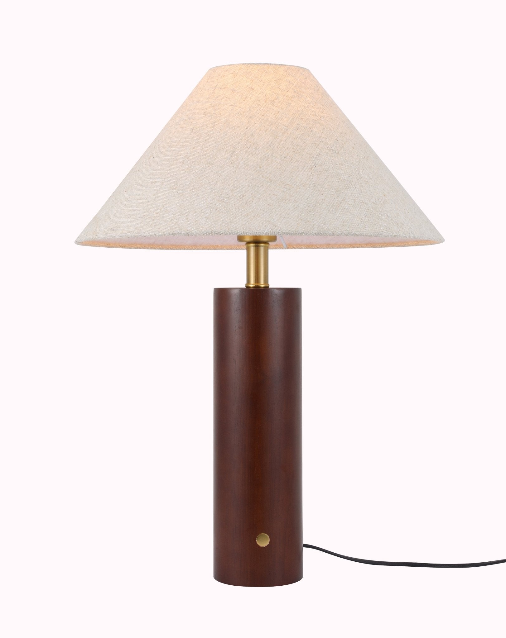 Morgan Table Lamp Japandi Wood Base Touch Lamp with Type - C Charging - Homezee