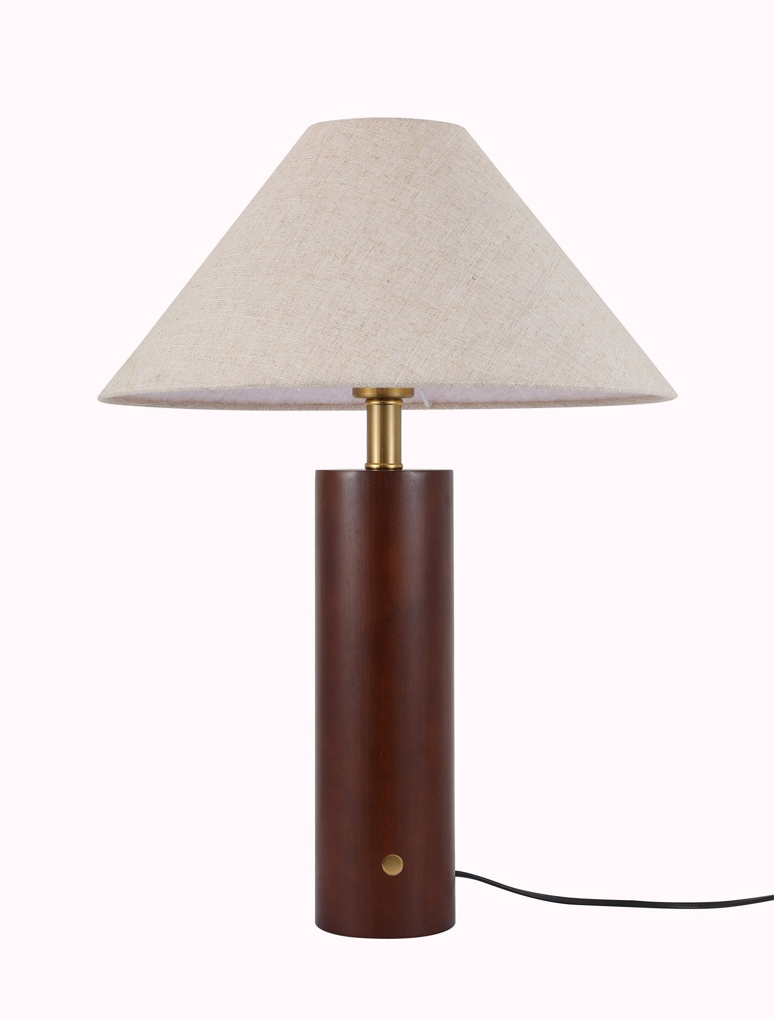 Morgan Table Lamp Japandi Wood Base Touch Lamp with Type - C Charging - Homezee