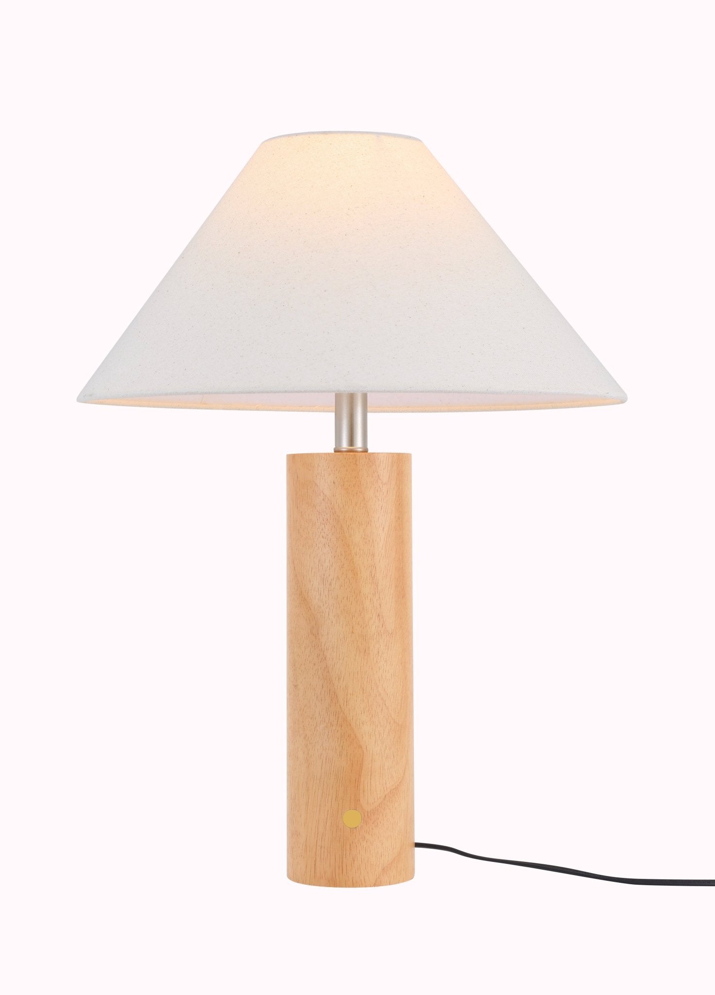 Morgan Table Lamp Japandi Wood Base Touch Lamp with Type - C Charging - Homezee