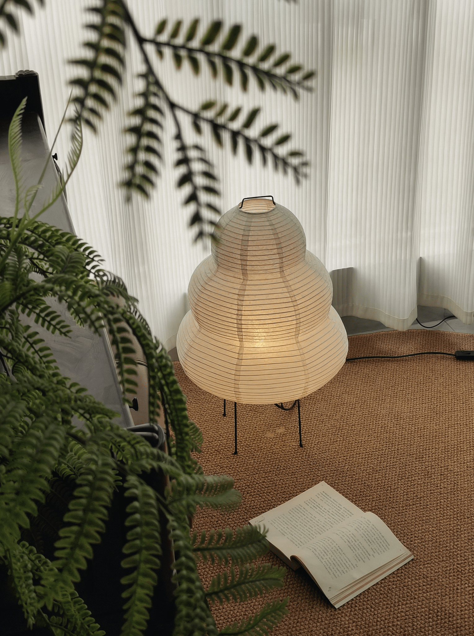 Akita Rice Paper Table Lamp - Homezee