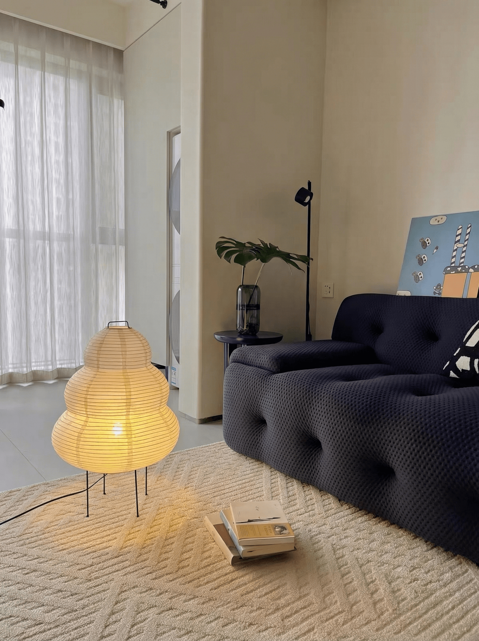 Akita Rice Paper Table Lamp - Homezee