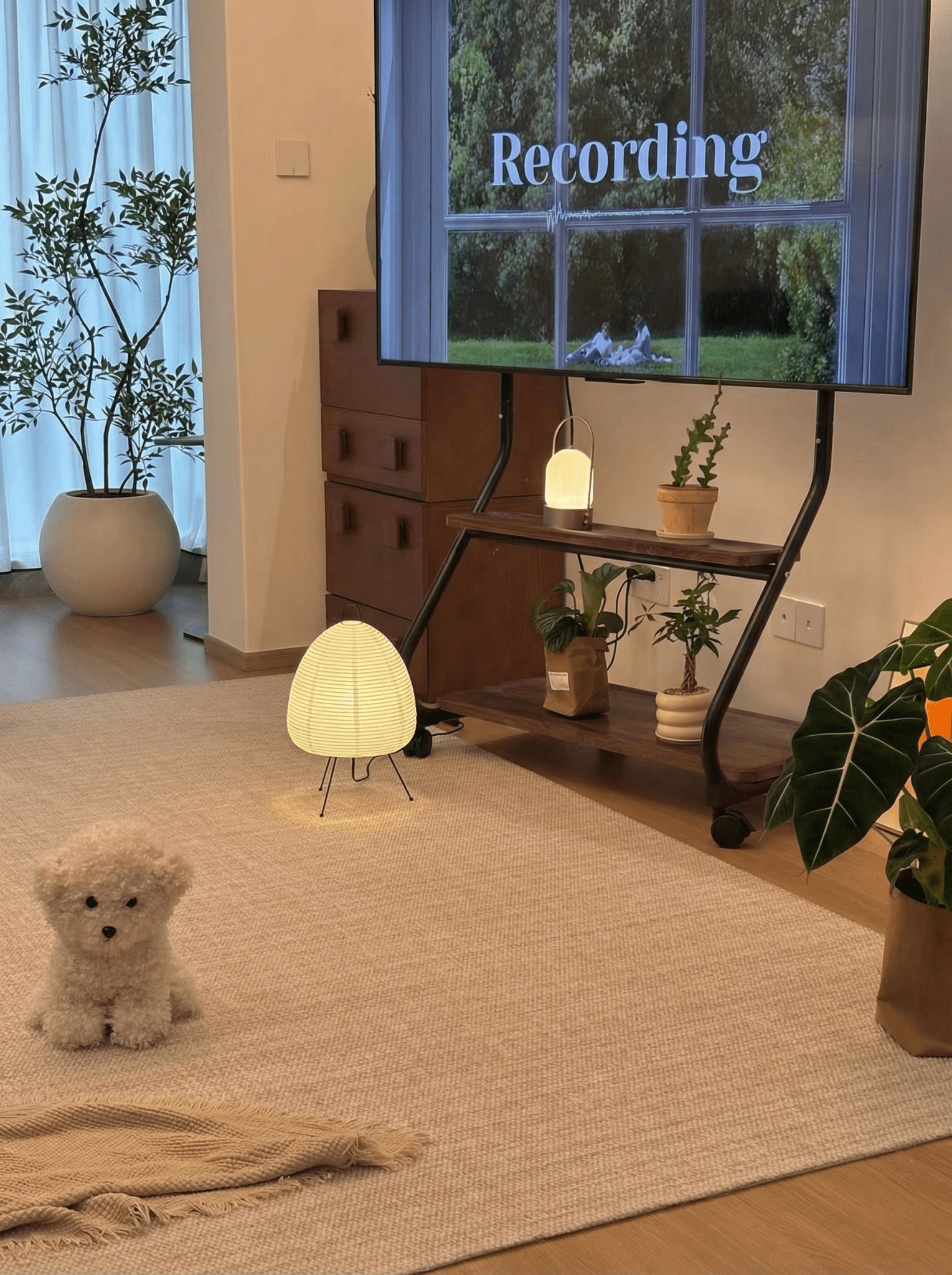 Akita Rice Paper Table Lamp - Homezee