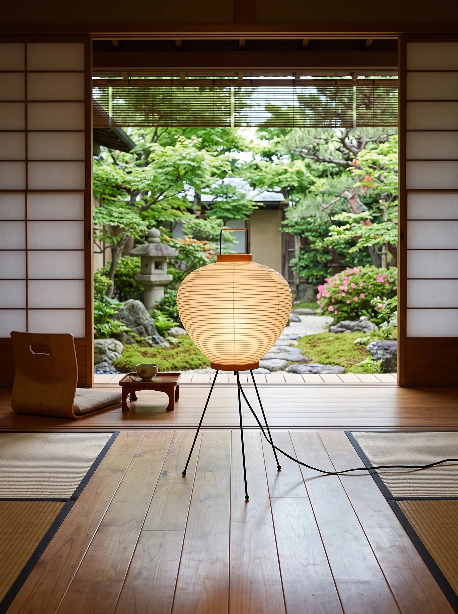 Akita Paper Lamp for Floor  -  Retro Floor Light