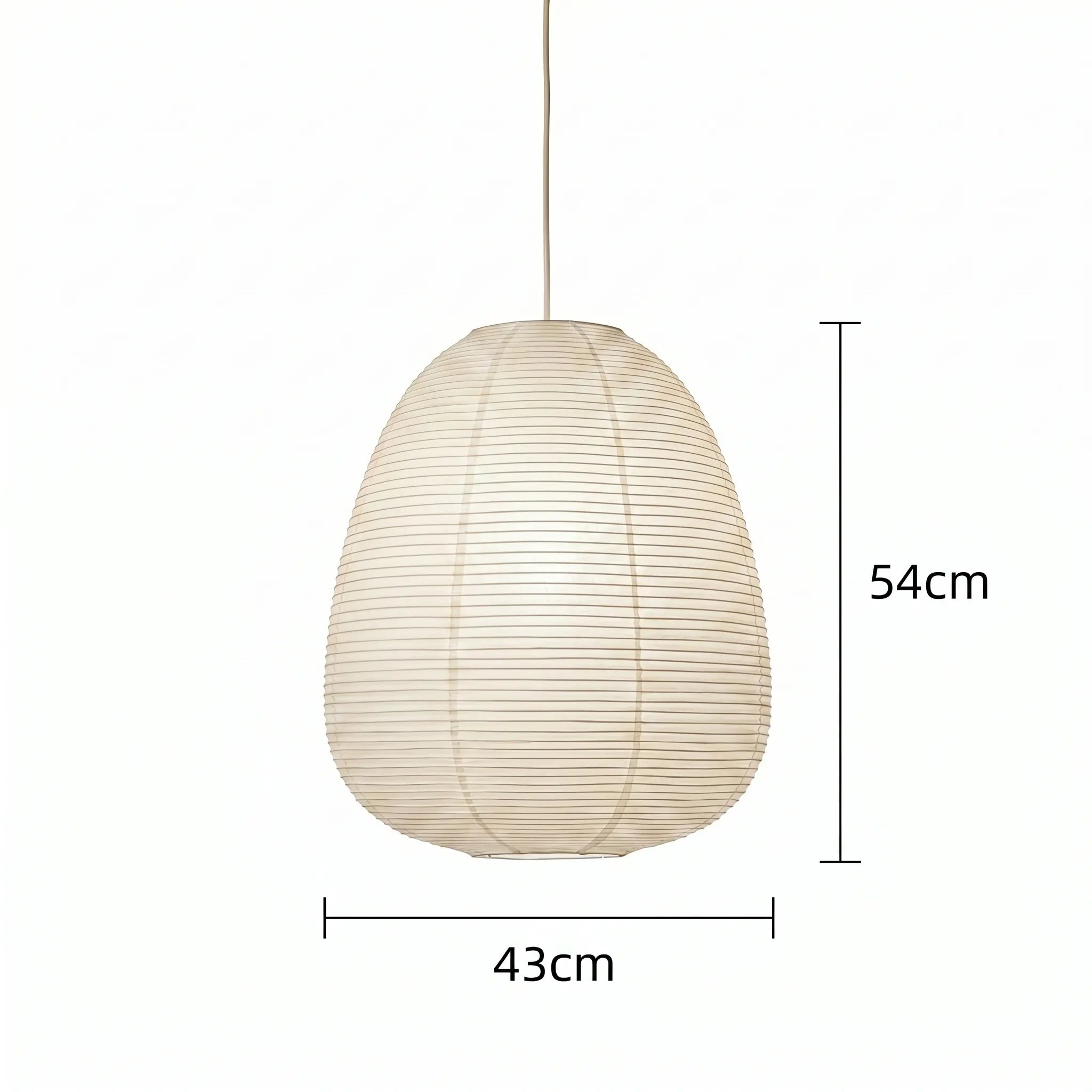 Akita Oblong Rice Paper Japandi Pendant Light