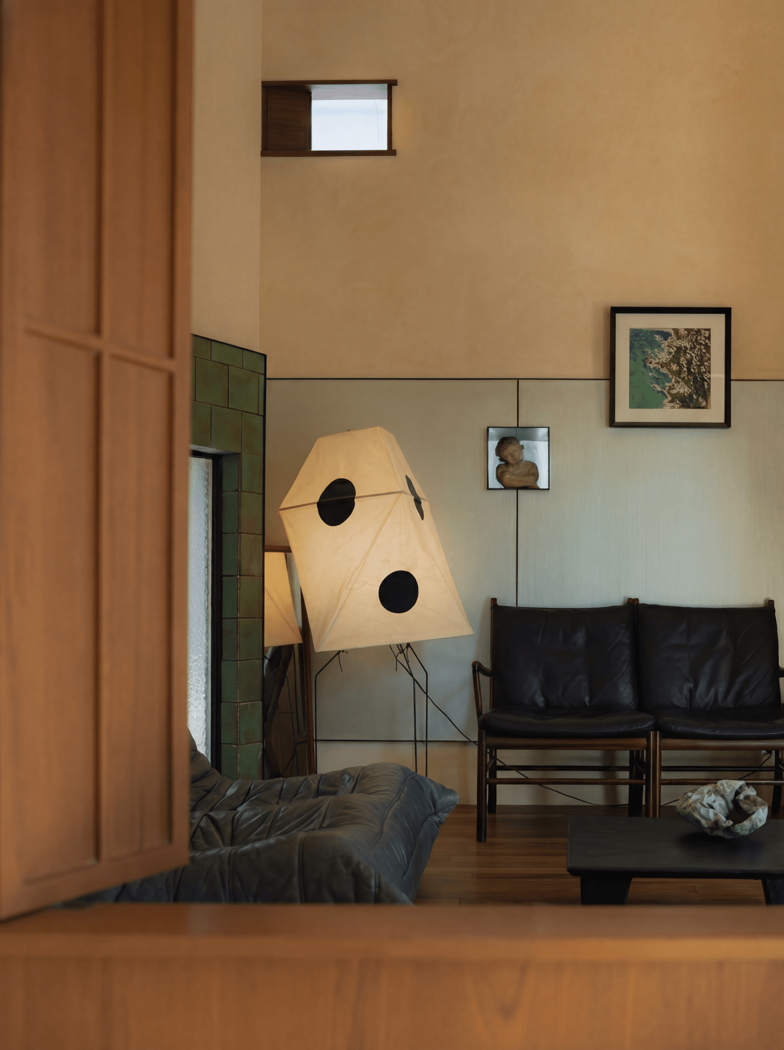 Akita Polygon Rice Paper Tripod Floor Lamp - Homezee