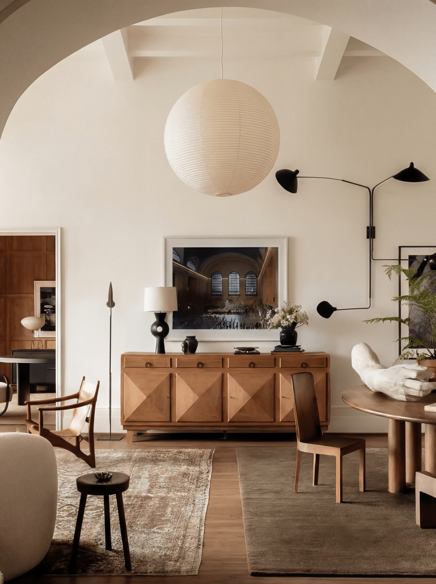 Akita Rice Paper Globe Pendant Lamp - Homezee