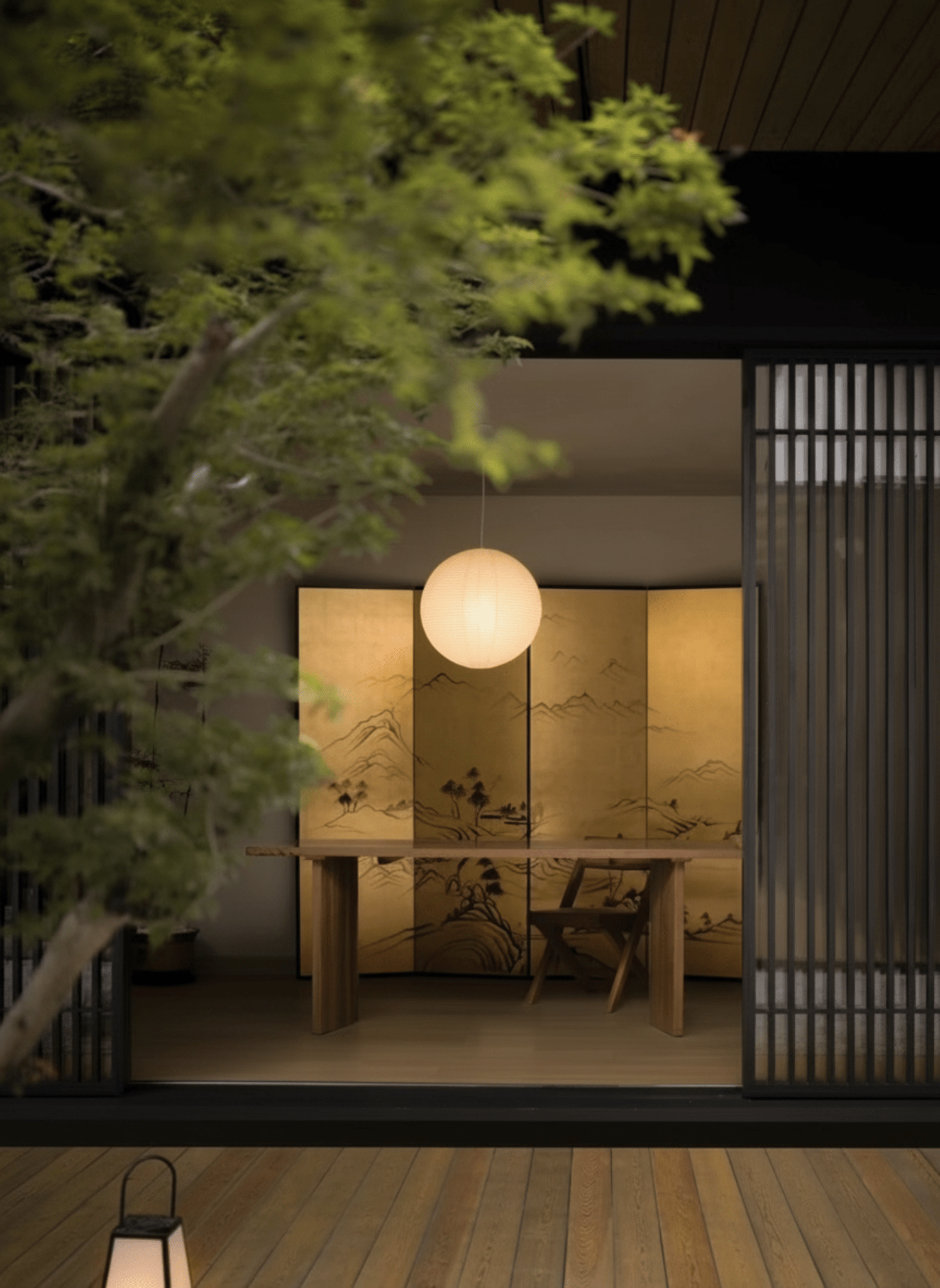 Akita Rice Paper Globe Pendant Lamp - Homezee