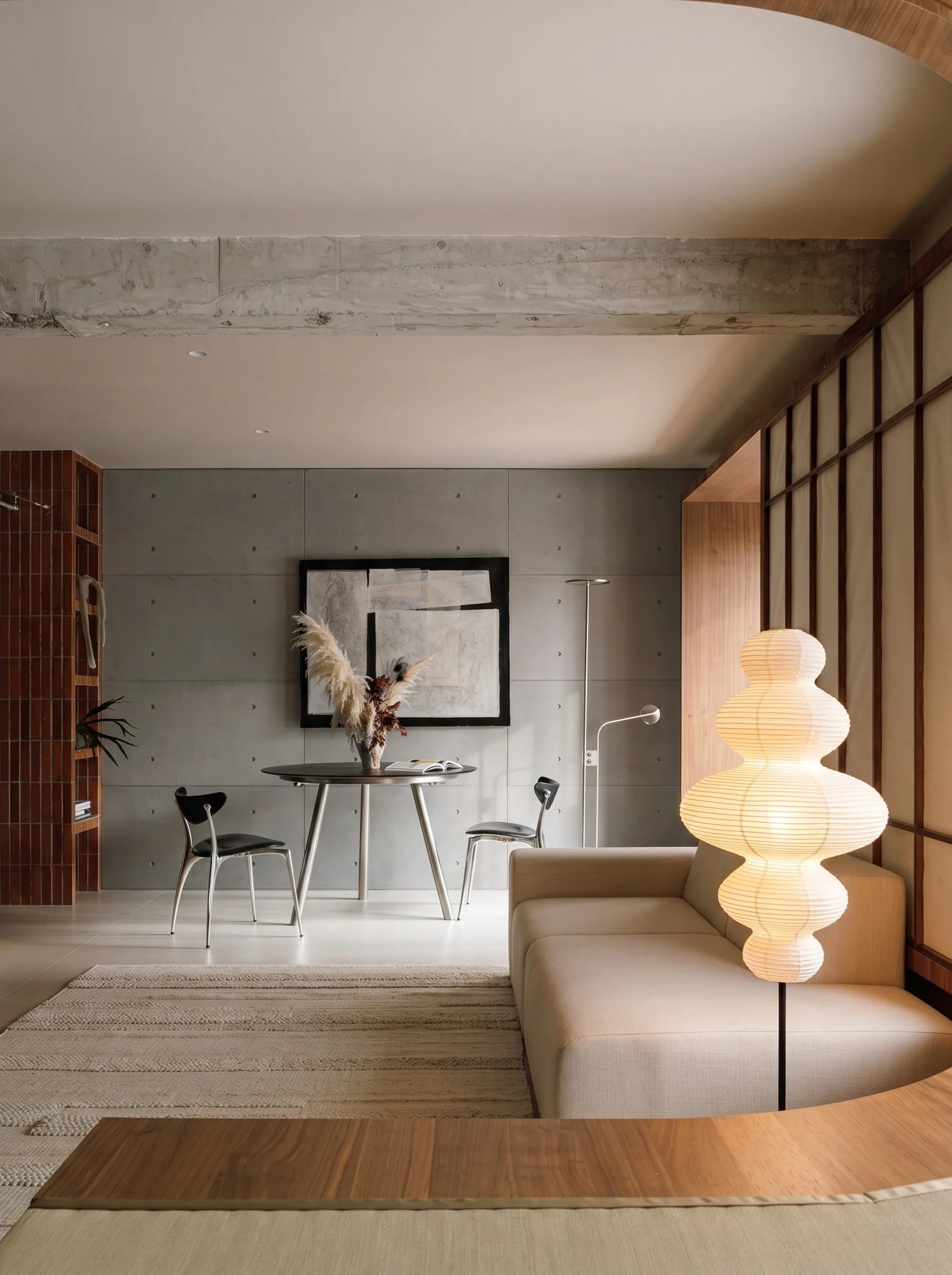Akita Rice Paper Gourd Floor Lamp