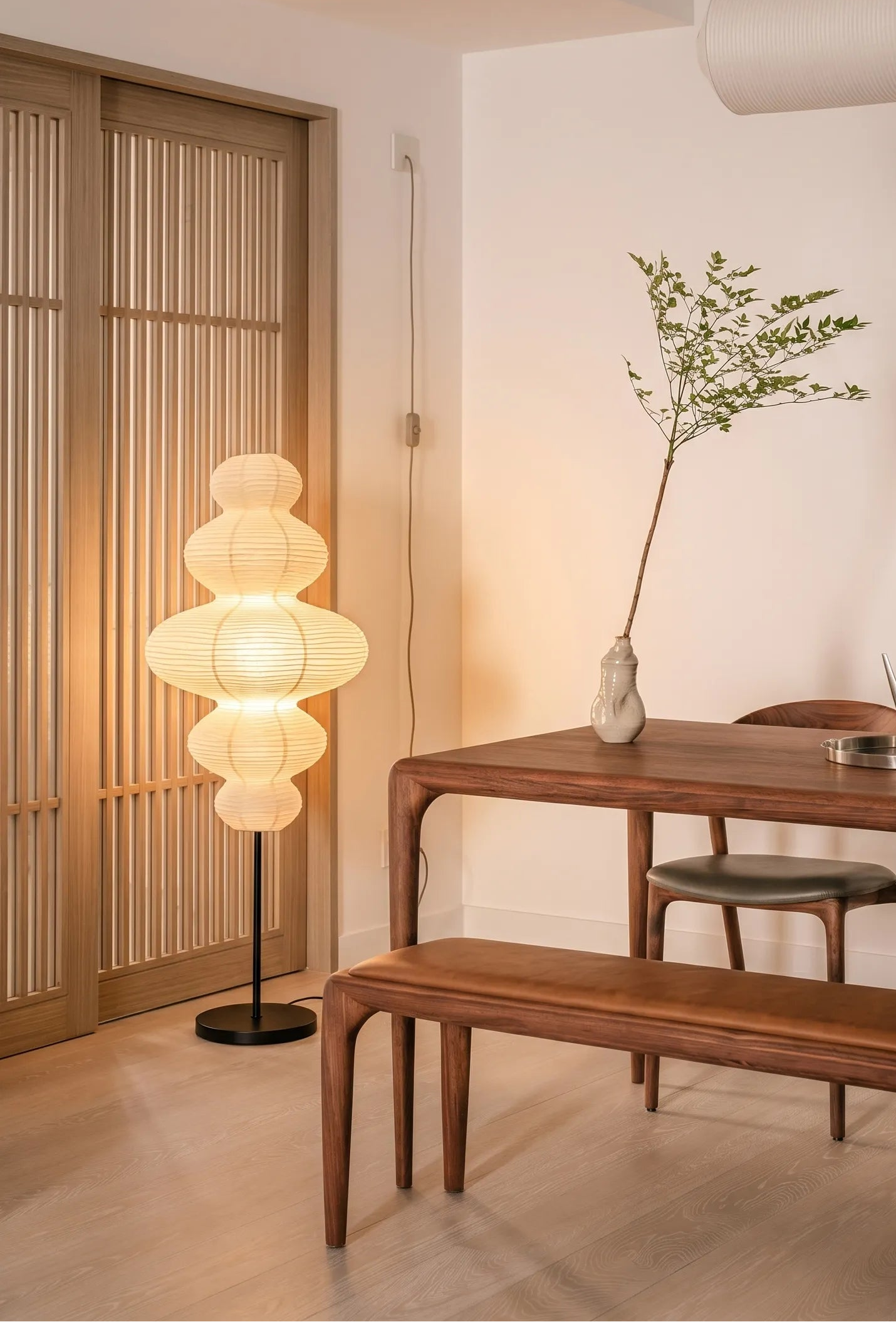 Akita Rice Paper Gourd Floor Lamp