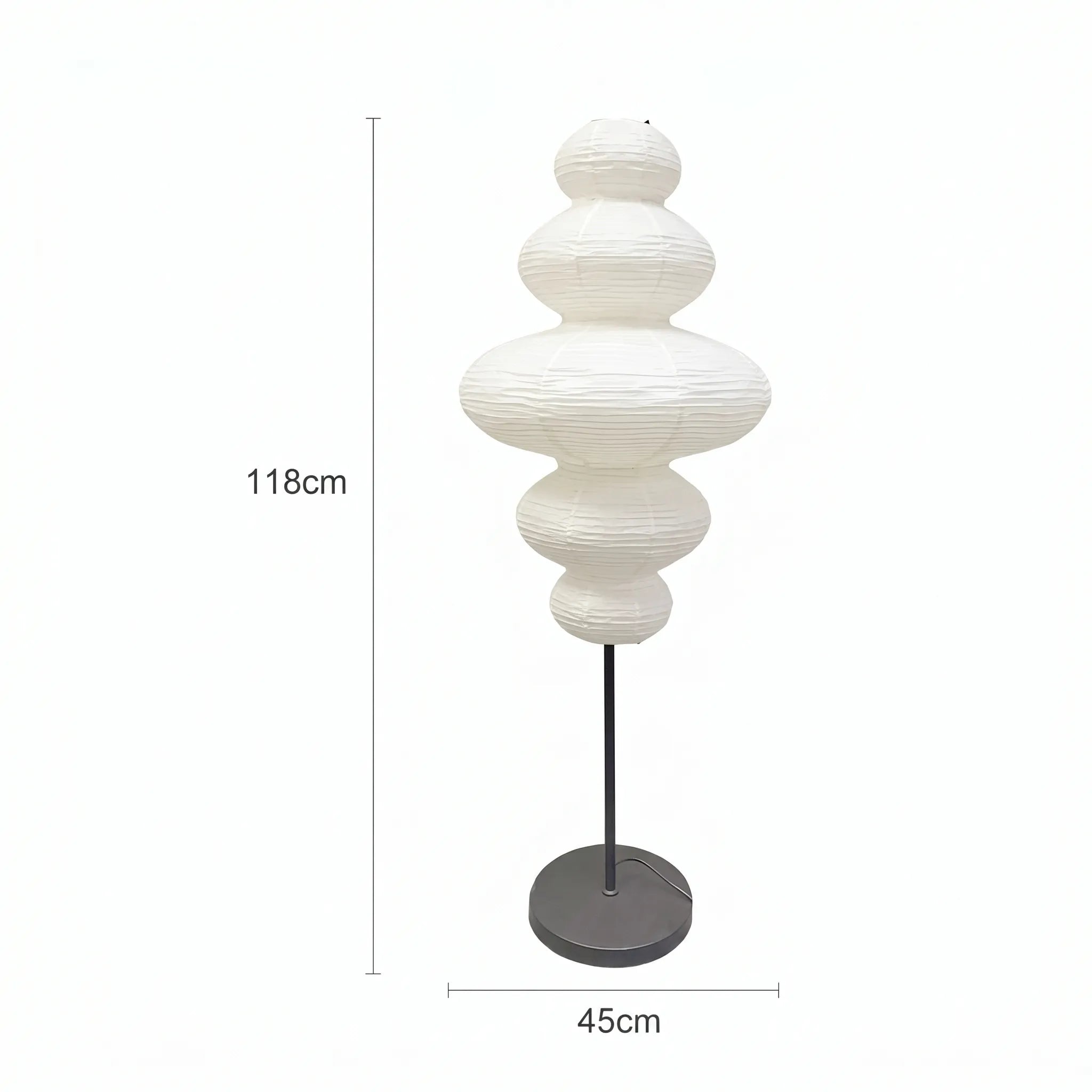 Akita Rice Paper Gourd Floor Lamp