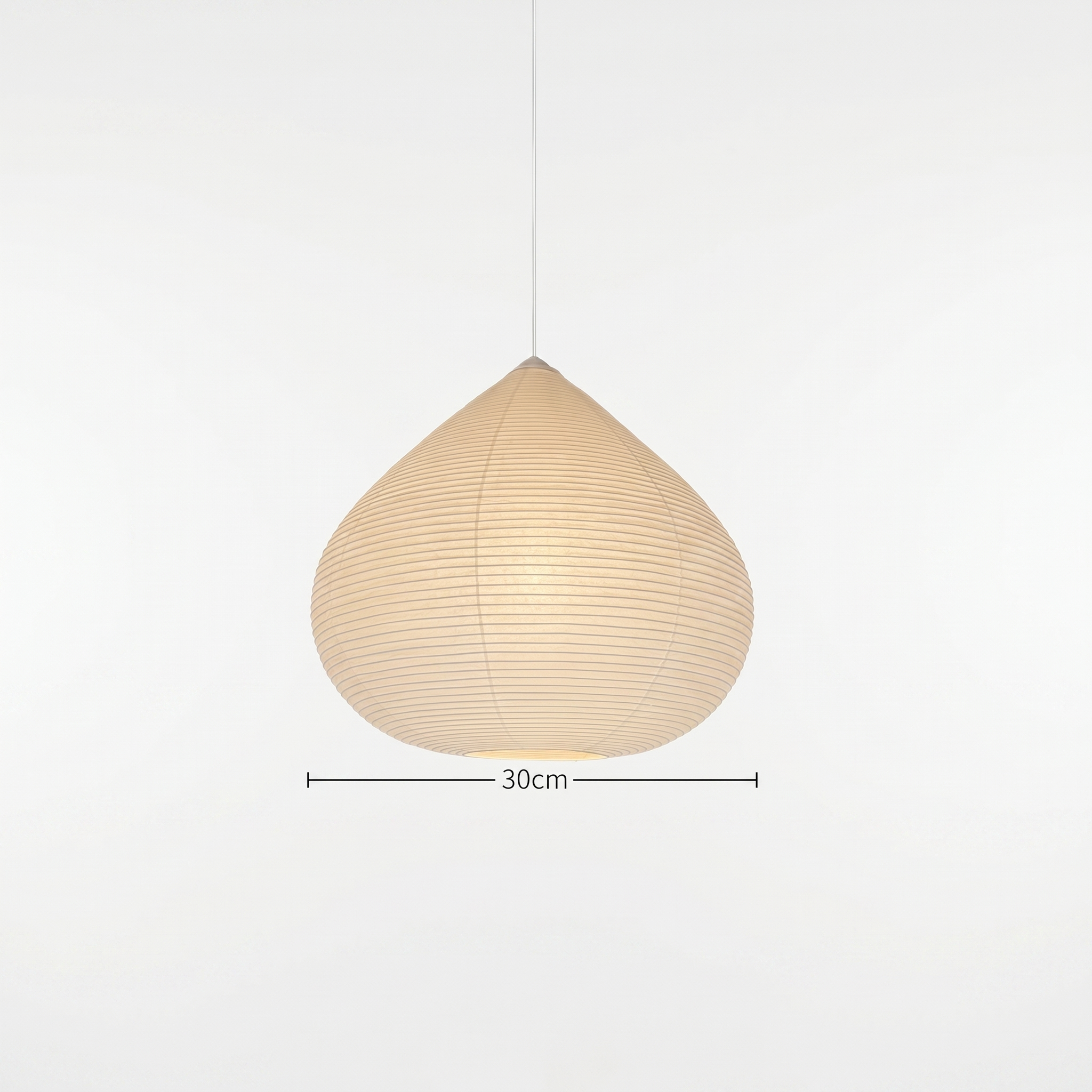 Akita Rice Paper Japandi Drop Pendant Light