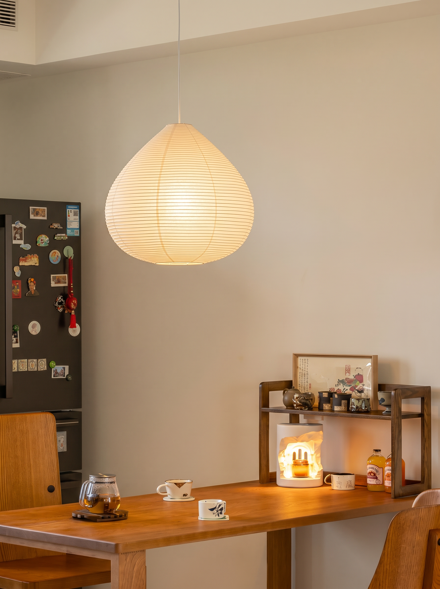 Akita Rice Paper Japandi Drop Pendant Light