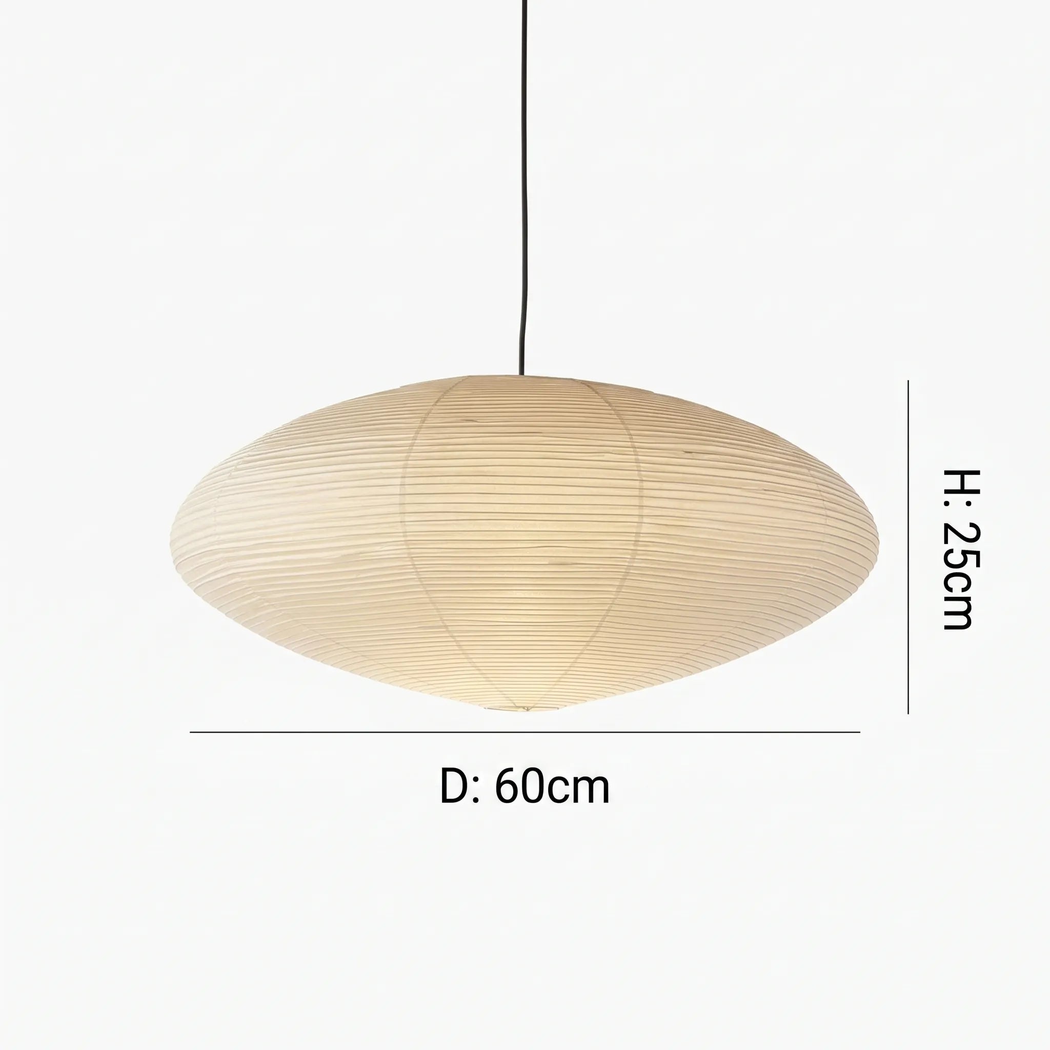 Akita Rice Paper Japandi Saucer Pendant Light
