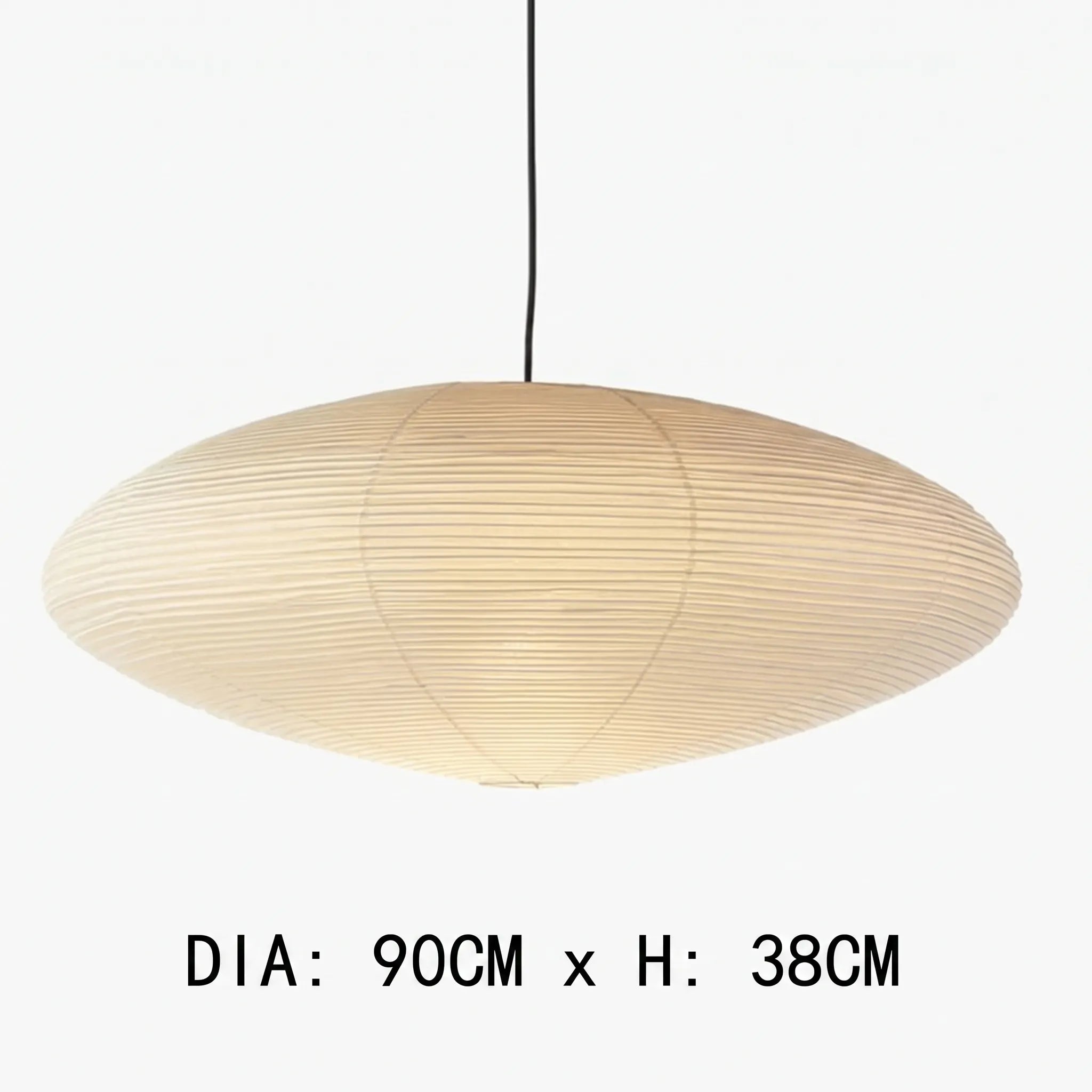 Akita Rice Paper Japandi Saucer Pendant Light