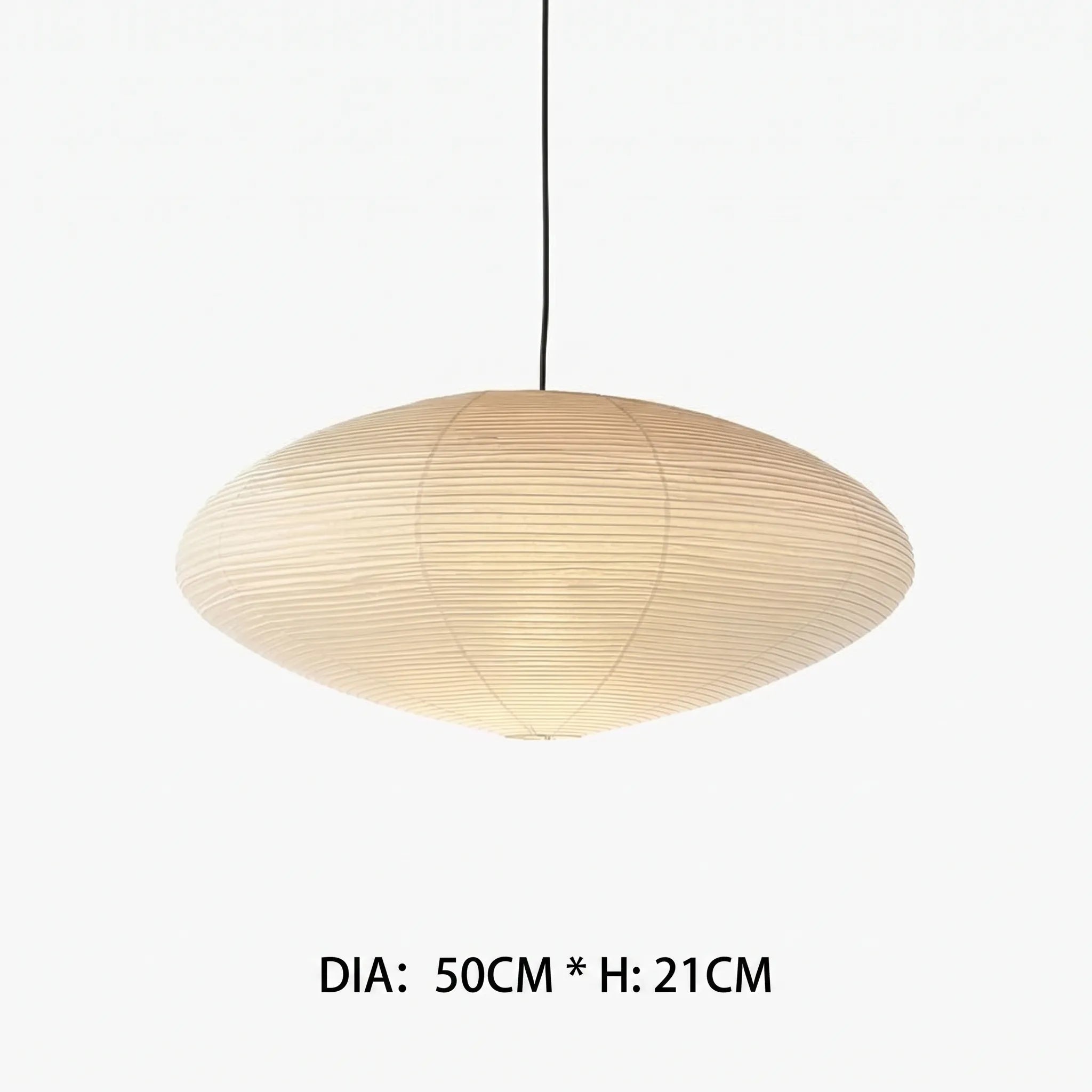 Akita Rice Paper Japandi Saucer Pendant Light