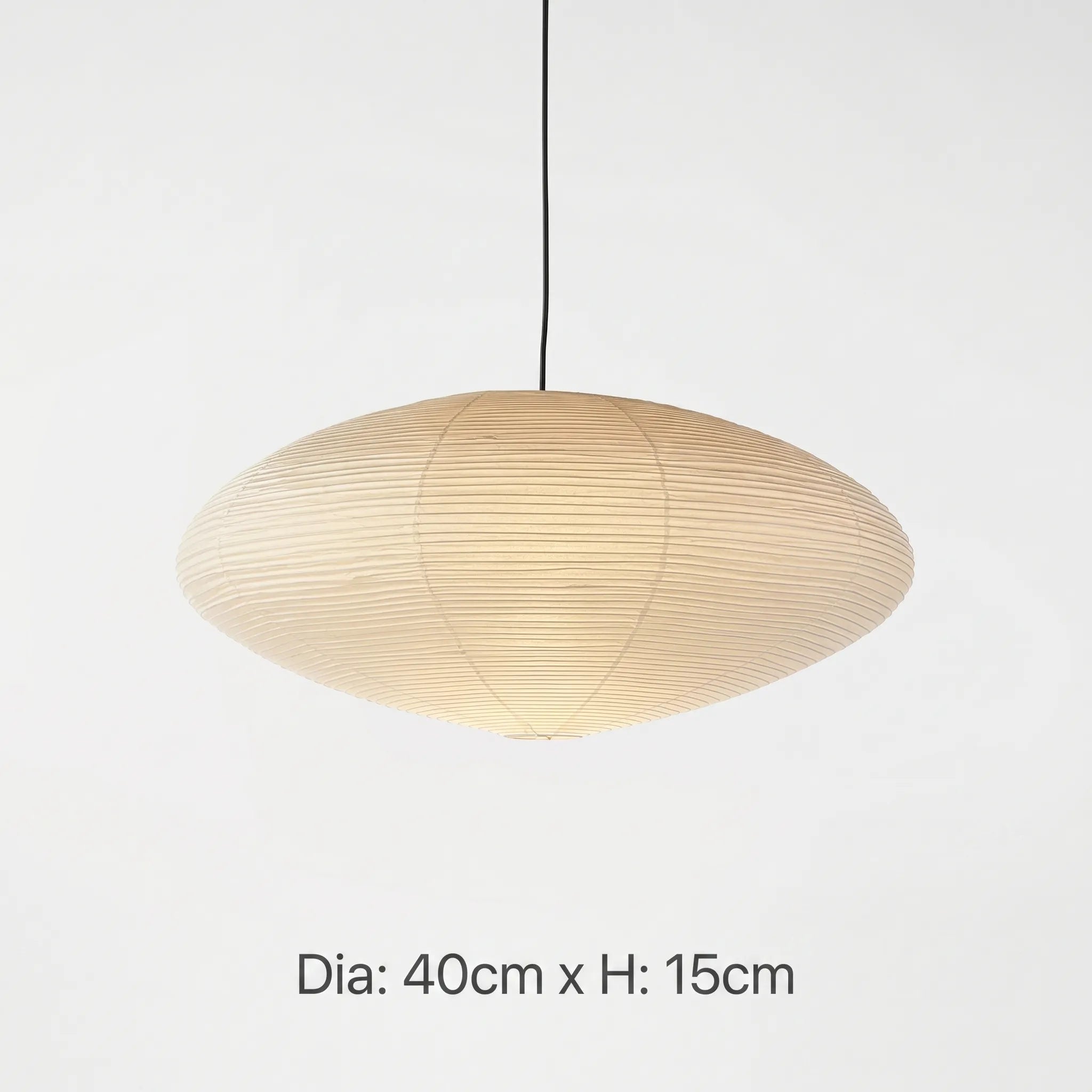 Akita Rice Paper Japandi Saucer Pendant Light