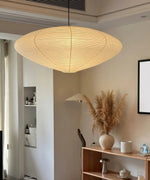 Akita Rice Paper Japandi Saucer Pendant Light