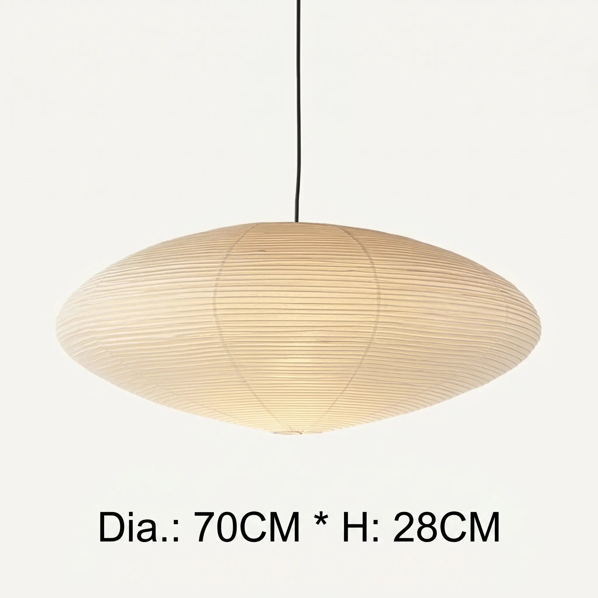 Akita Rice Paper Japandi Saucer Pendant Light