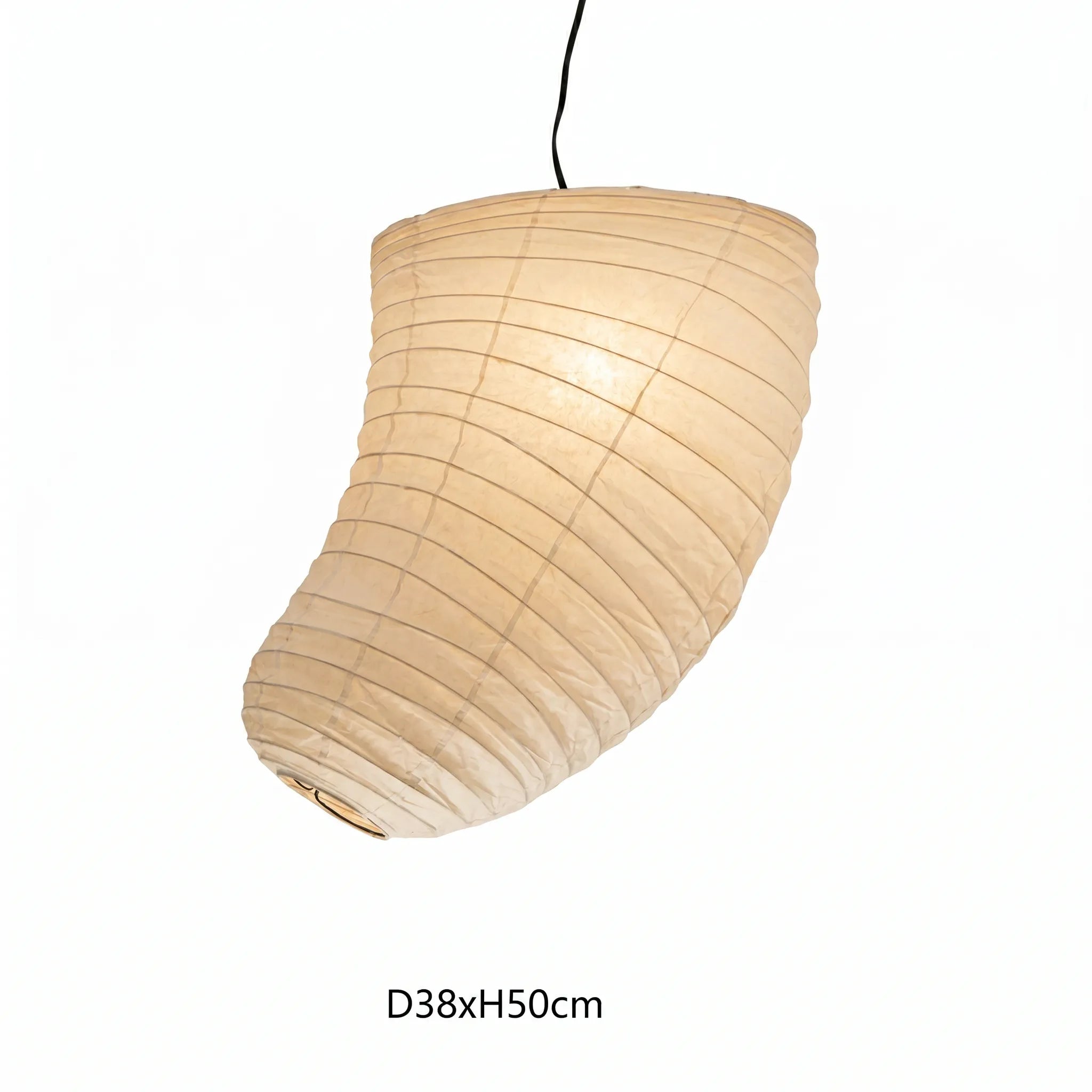 Akita Rice Paper Japandi Tilted Pendant Light