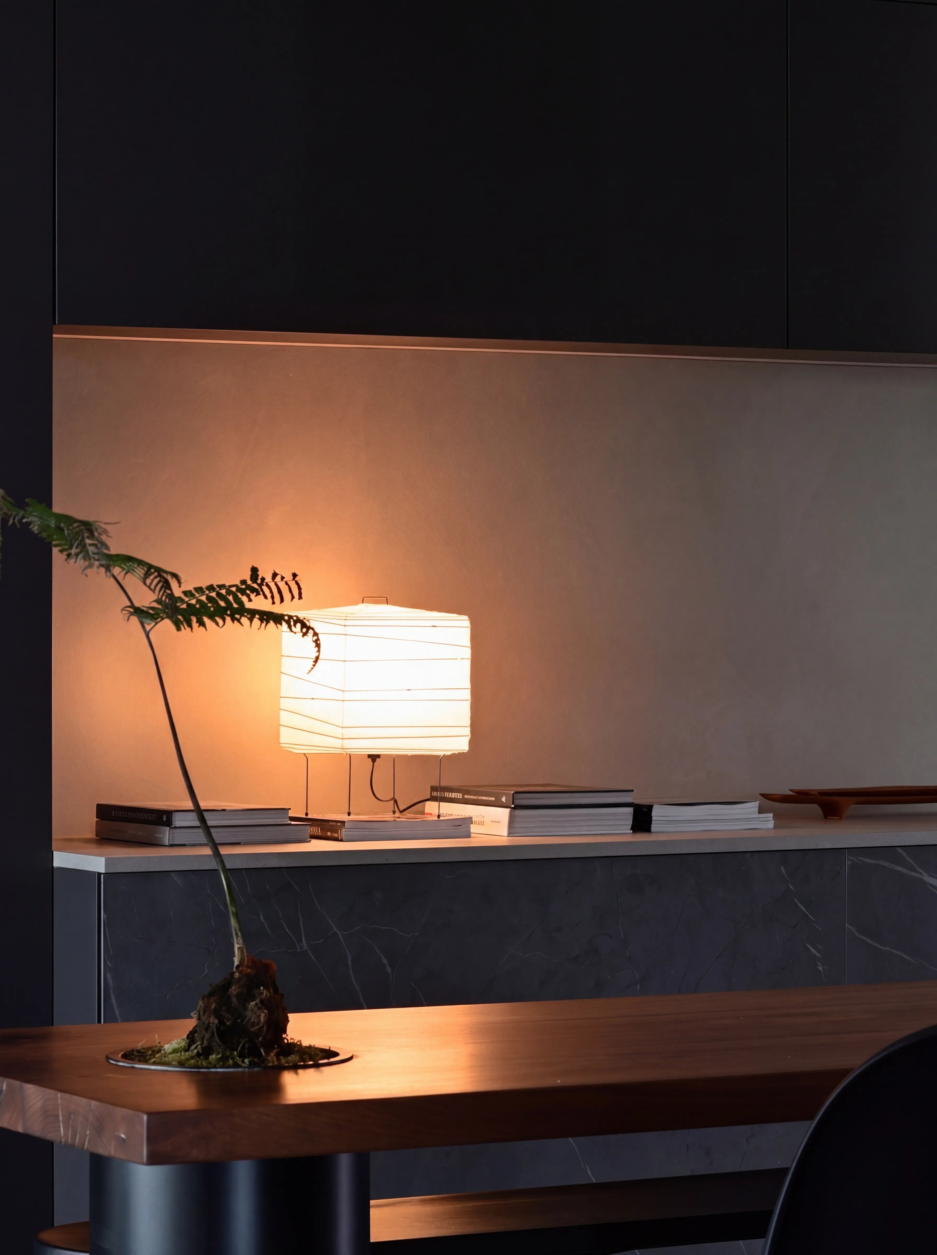 Akita Rice Paper Square Table Lamp