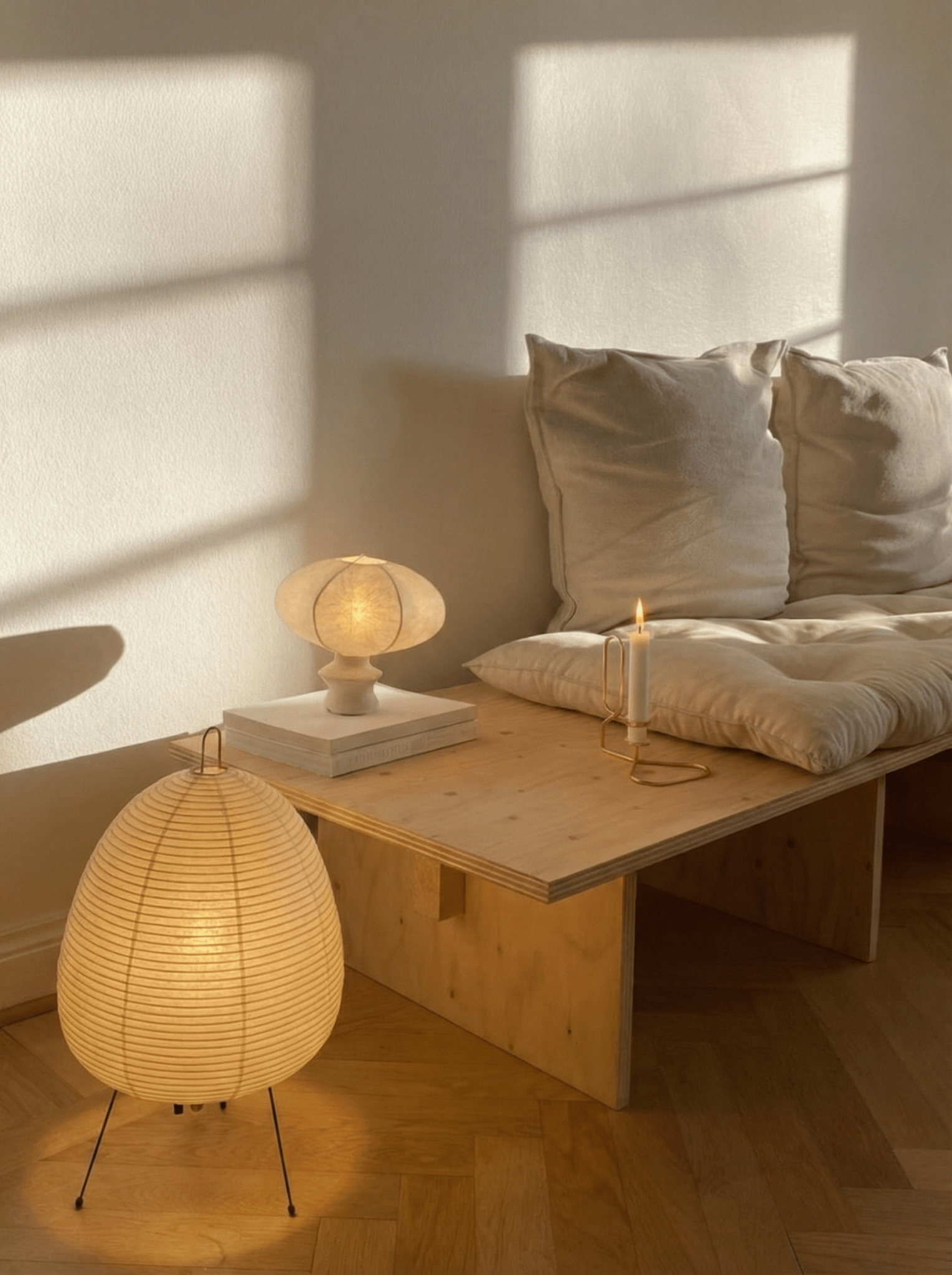 Akita Rice Paper Table Lamp - Homezee