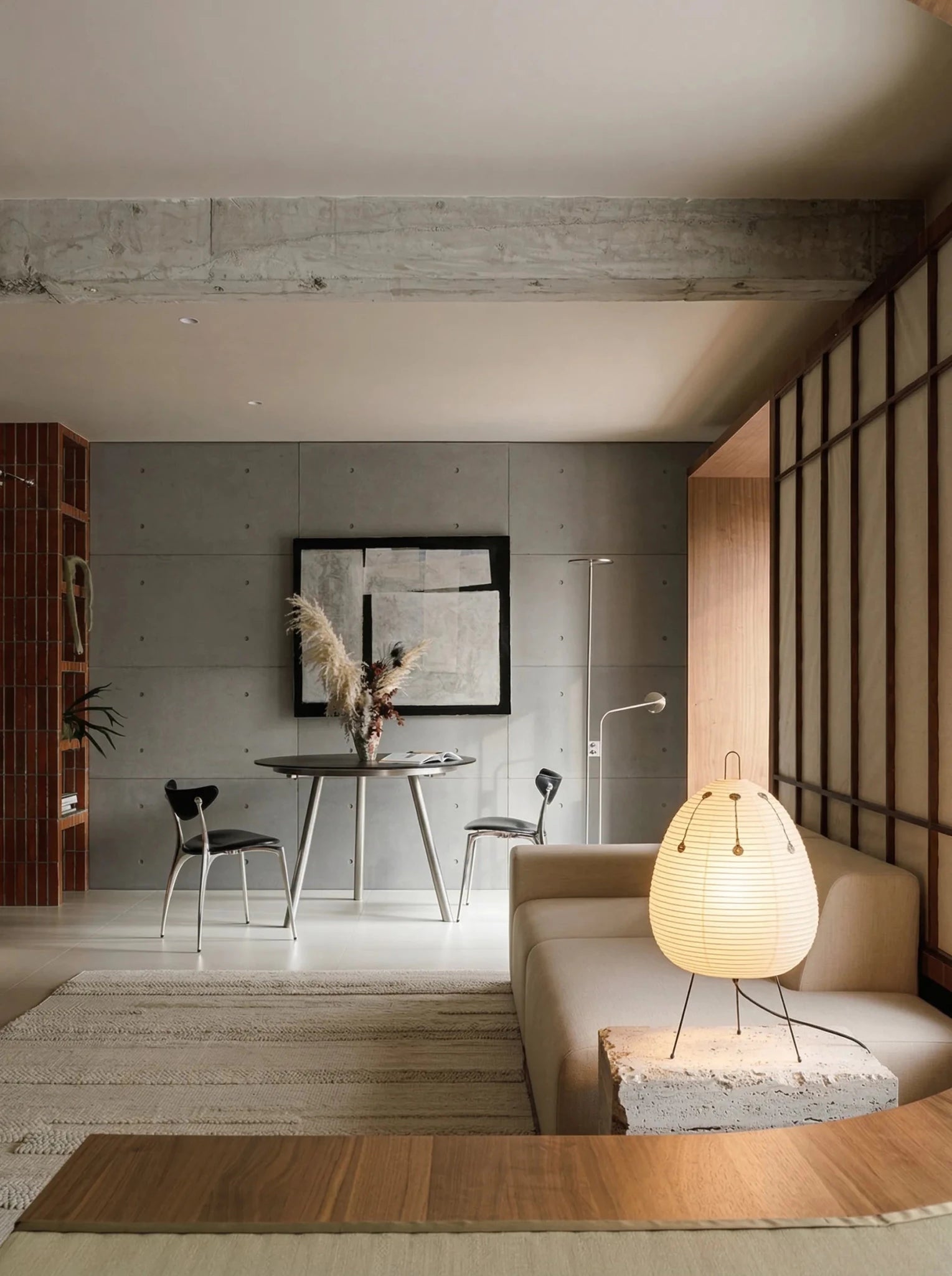 Akita Rice Paper Table Lamp - Homezee