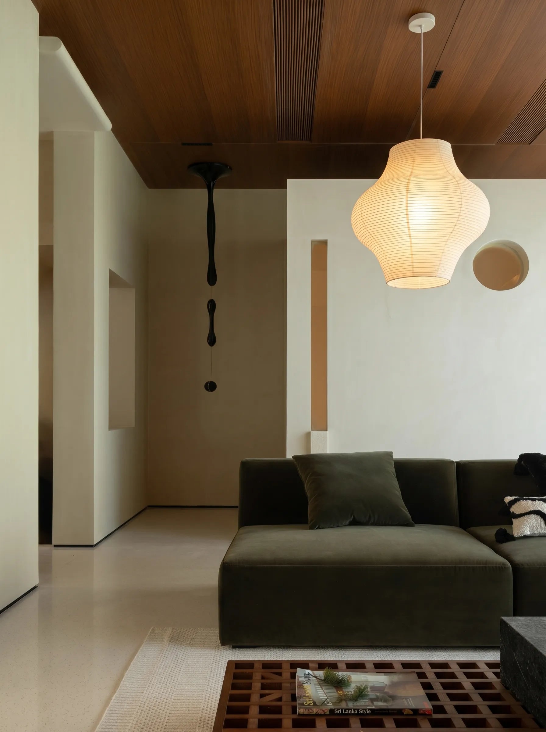Akita Sani Rice Paper Japandi Pendant Light