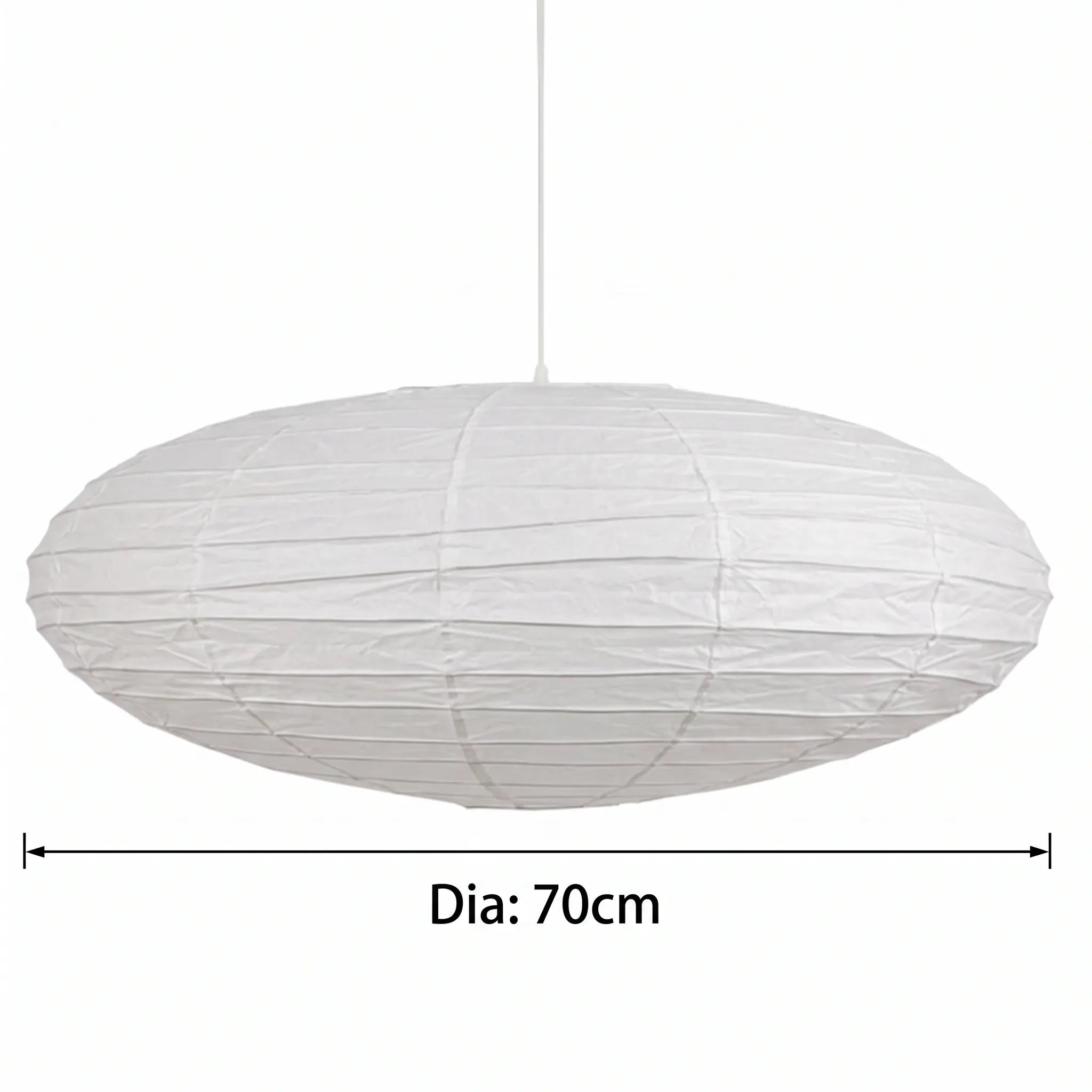 Akita Oval Rice Paper Japandi Pendant Light
