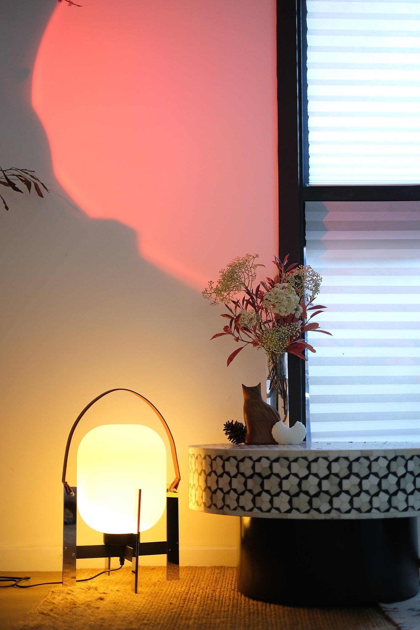 Alix Cesta Metalica Basket Lamp Modern Opal Glass & Chrome Accent Light - Homezee