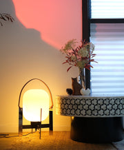 Alix Cesta Metalica Basket Lamp Modern Opal Glass & Chrome Accent Light - Homezee