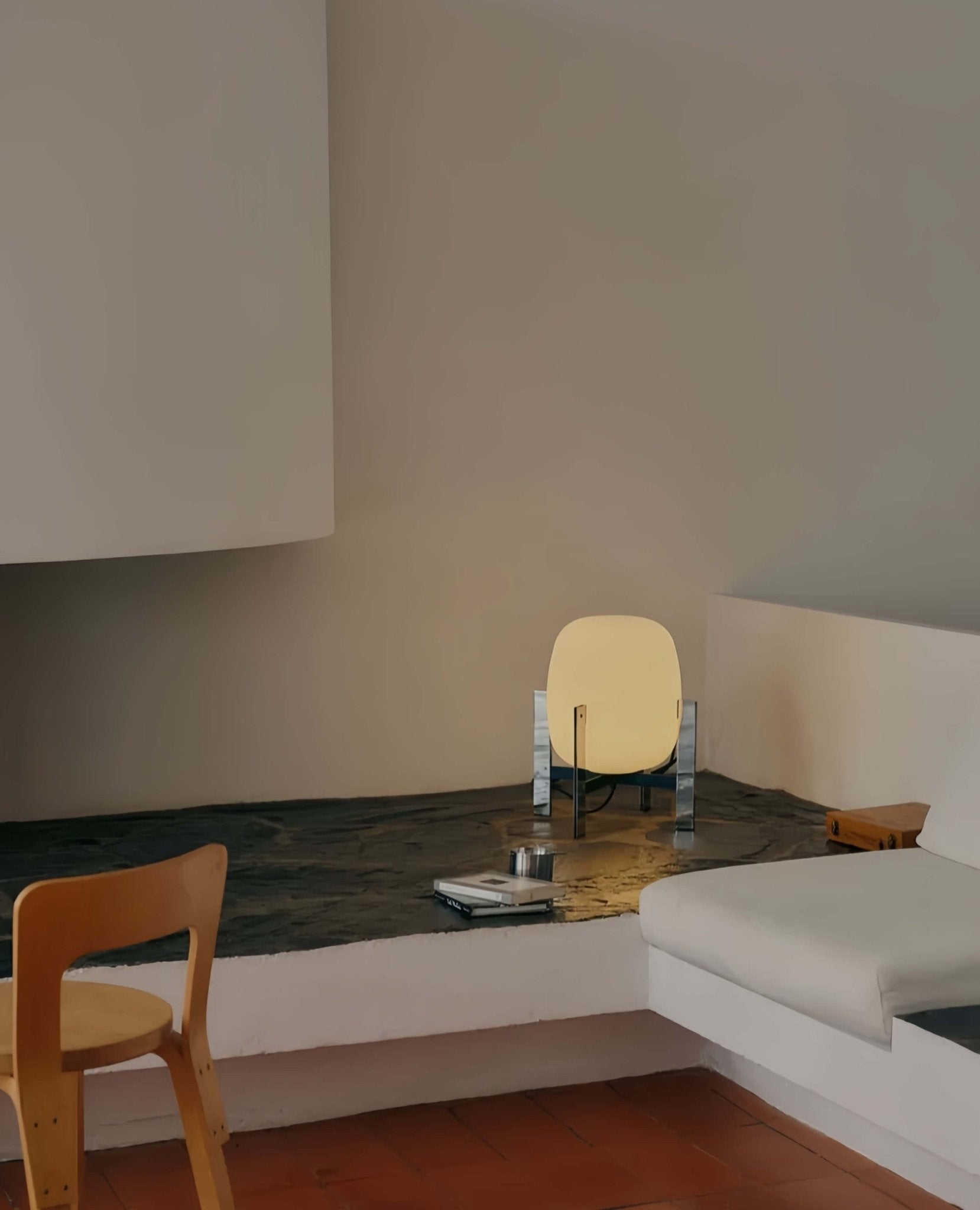 Alix Cesta Metalica Basket Lamp Modern Opal Glass & Chrome Accent Light - Homezee