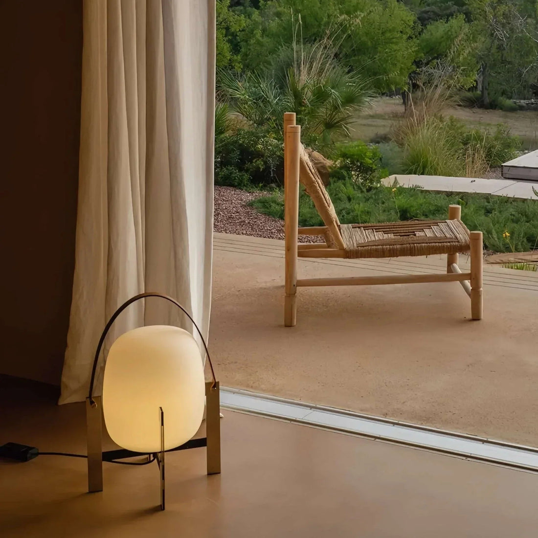 Alix Cesta Metalica Basket Lamp Modern Opal Glass & Chrome Accent Light - Homezee