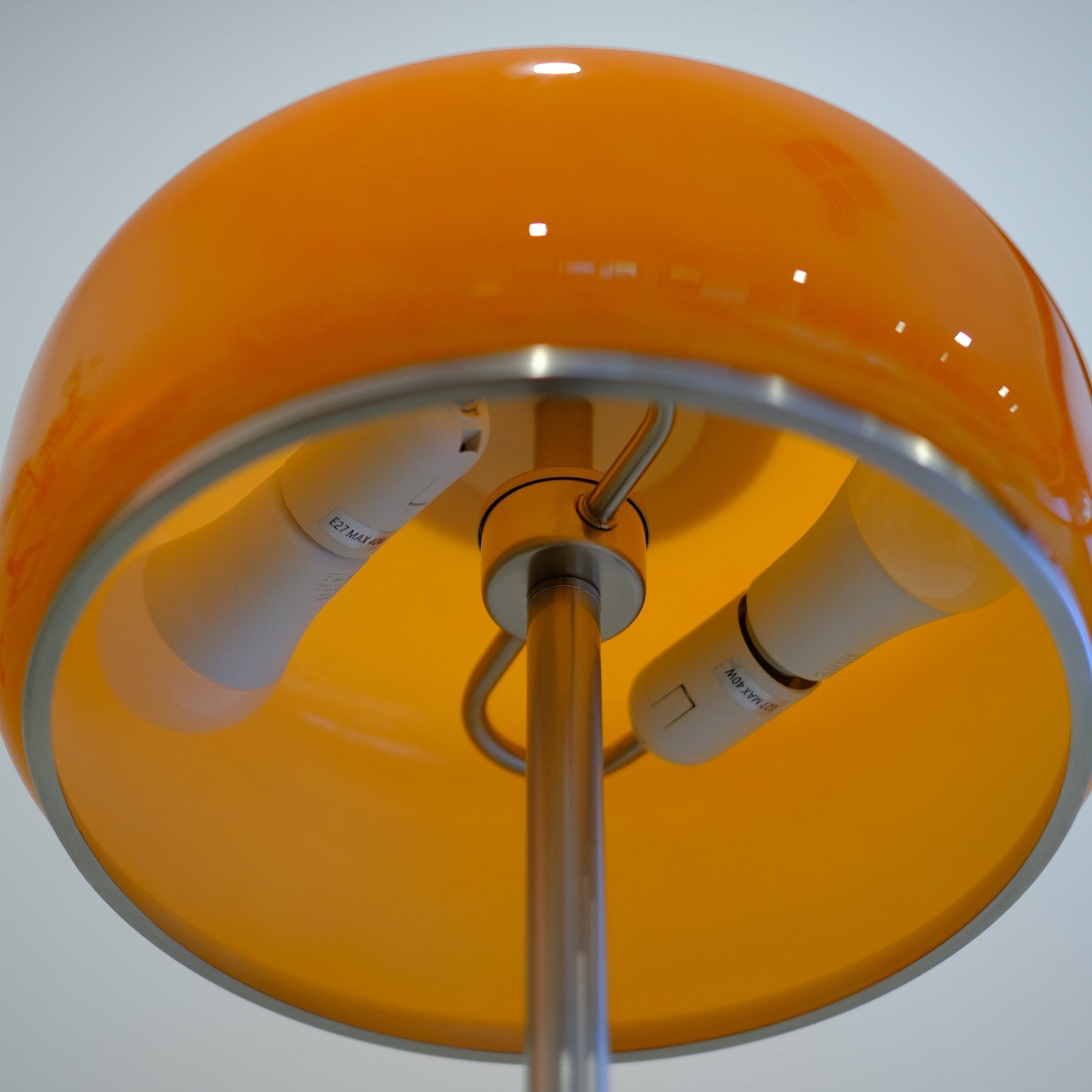Amelia Floor Lamp | Hand - Blown Glass Orange Amber Smoke - Homezee