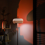 Amelia Floor Lamp | Hand - Blown Glass Orange Amber Smoke - Homezee