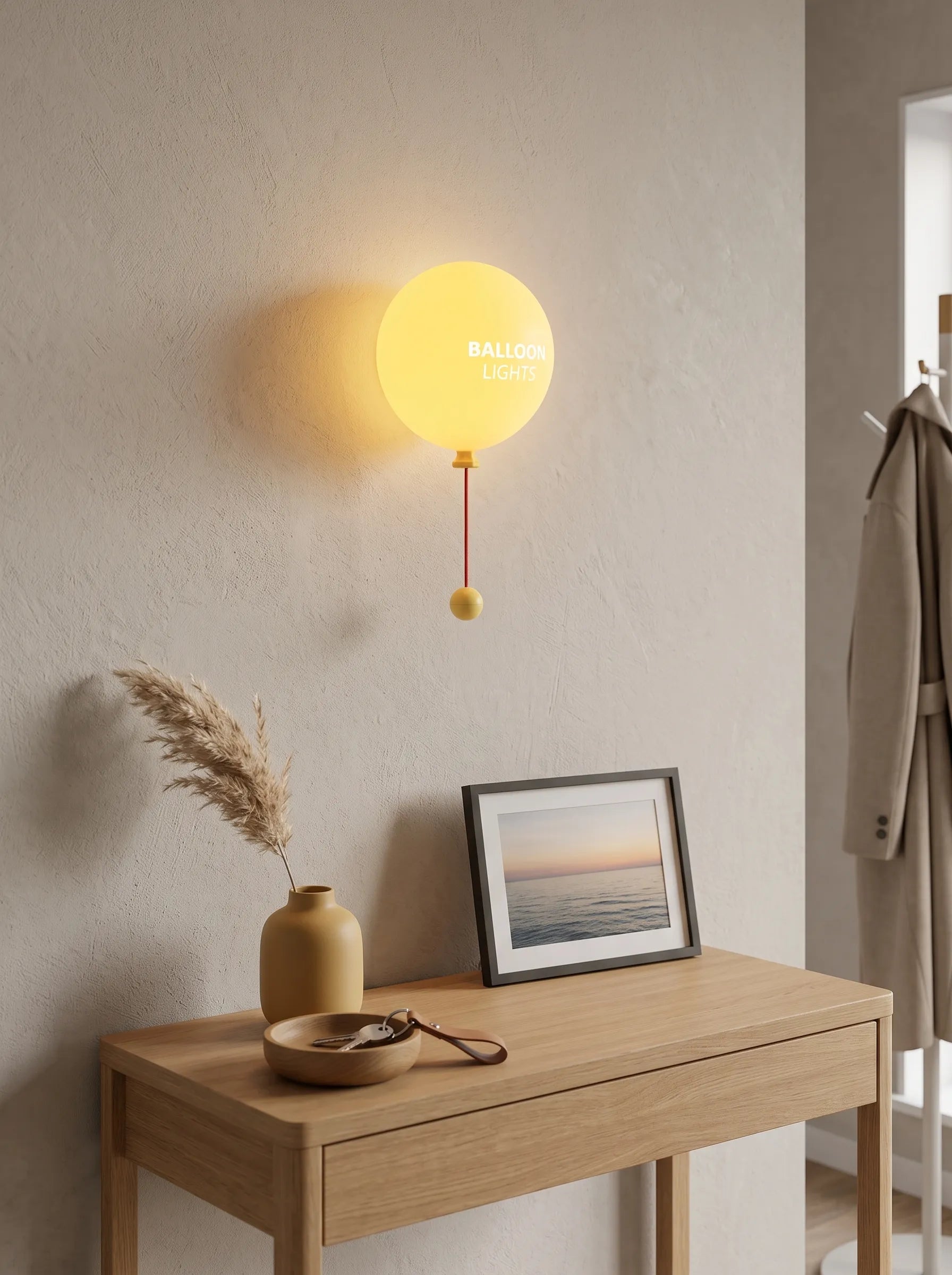 Balloon Rechargeable Touch & Pull Dual Control Wall Night Light