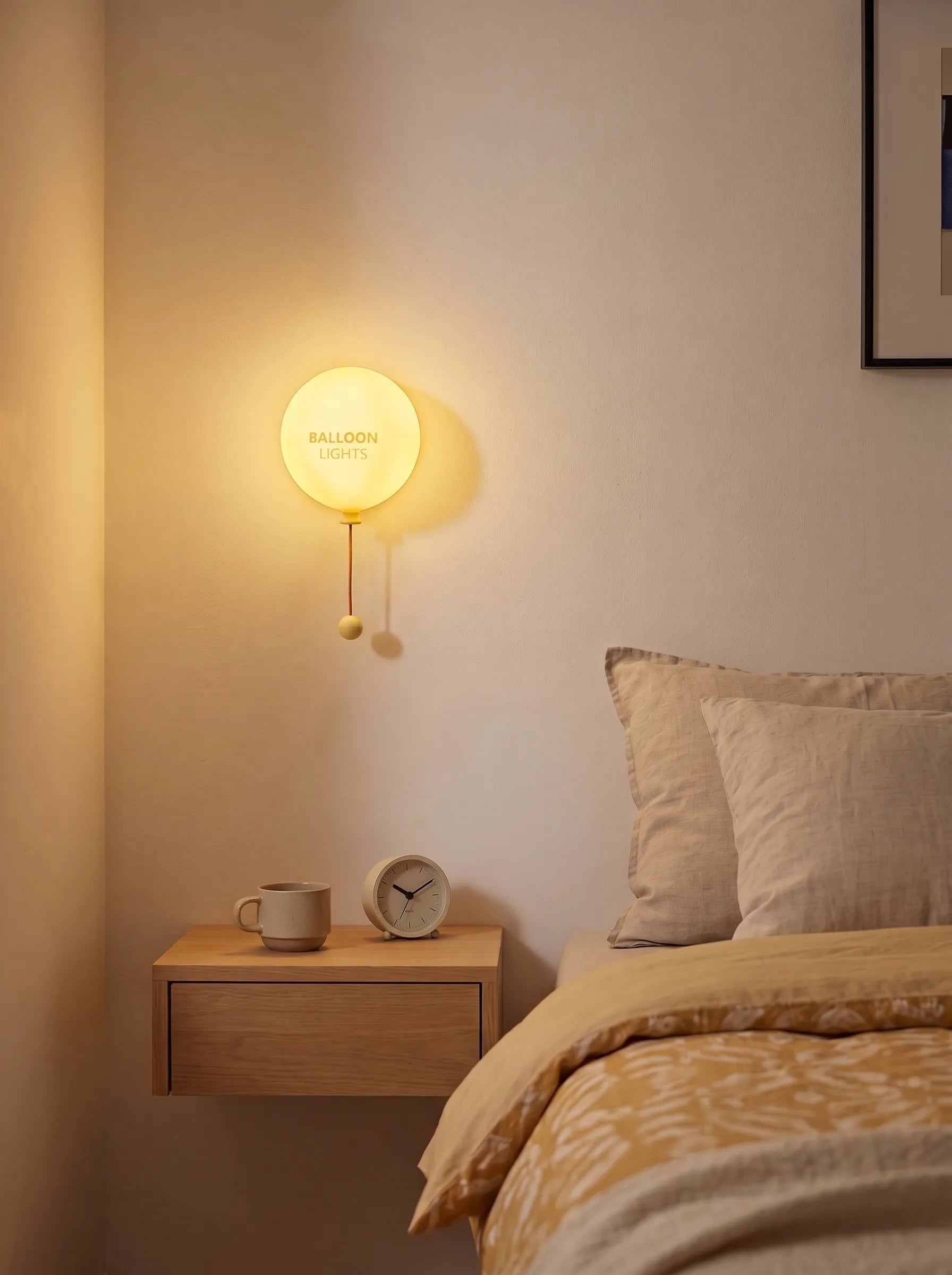 Balloon Rechargeable Touch & Pull Dual Control Wall Night Light