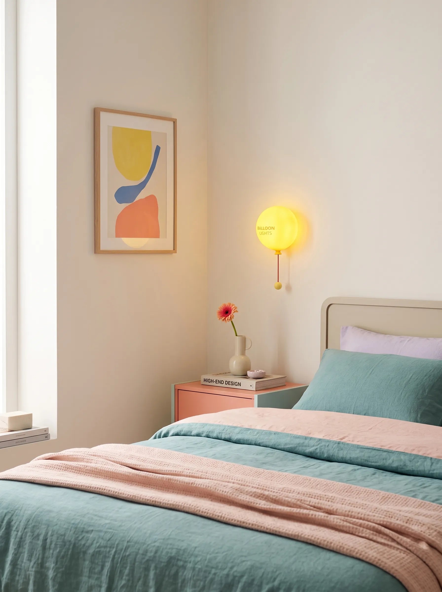 Balloon Rechargeable Touch & Pull Dual Control Wall Night Light