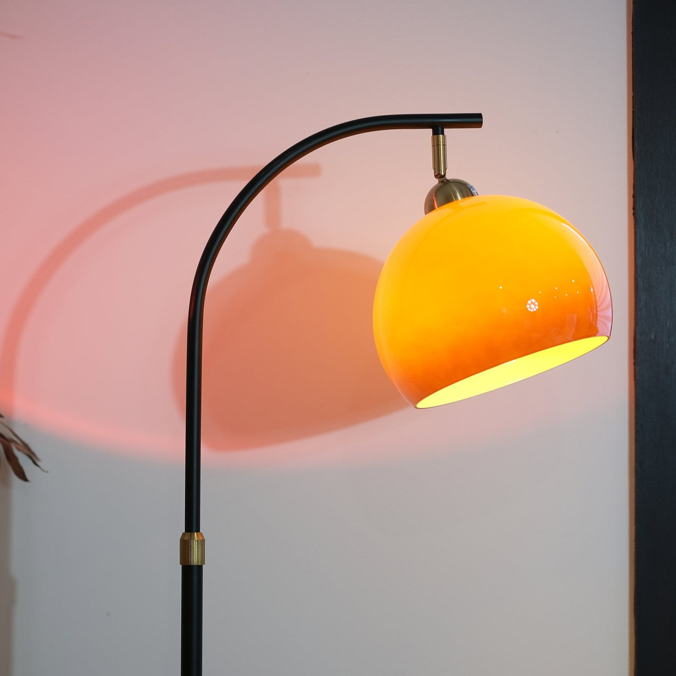 Bella Arc Floor Lamp Amber Glow