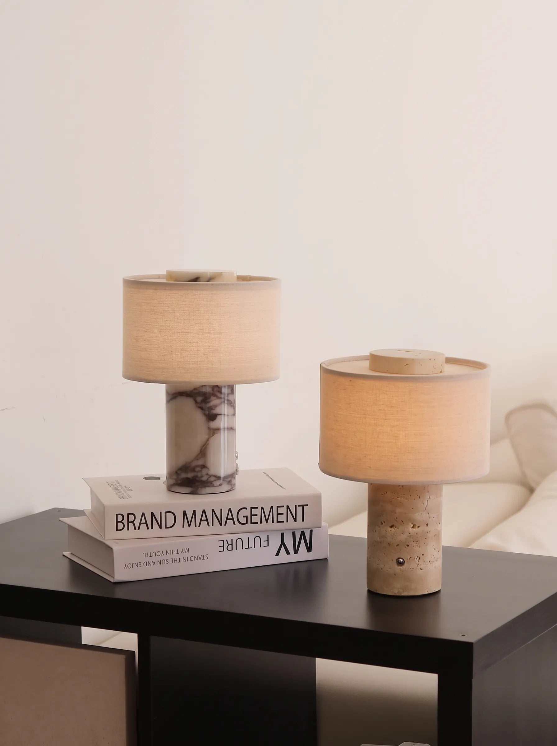 Chloe Stone Portable Rechargeable Table Lamp - Touch Control