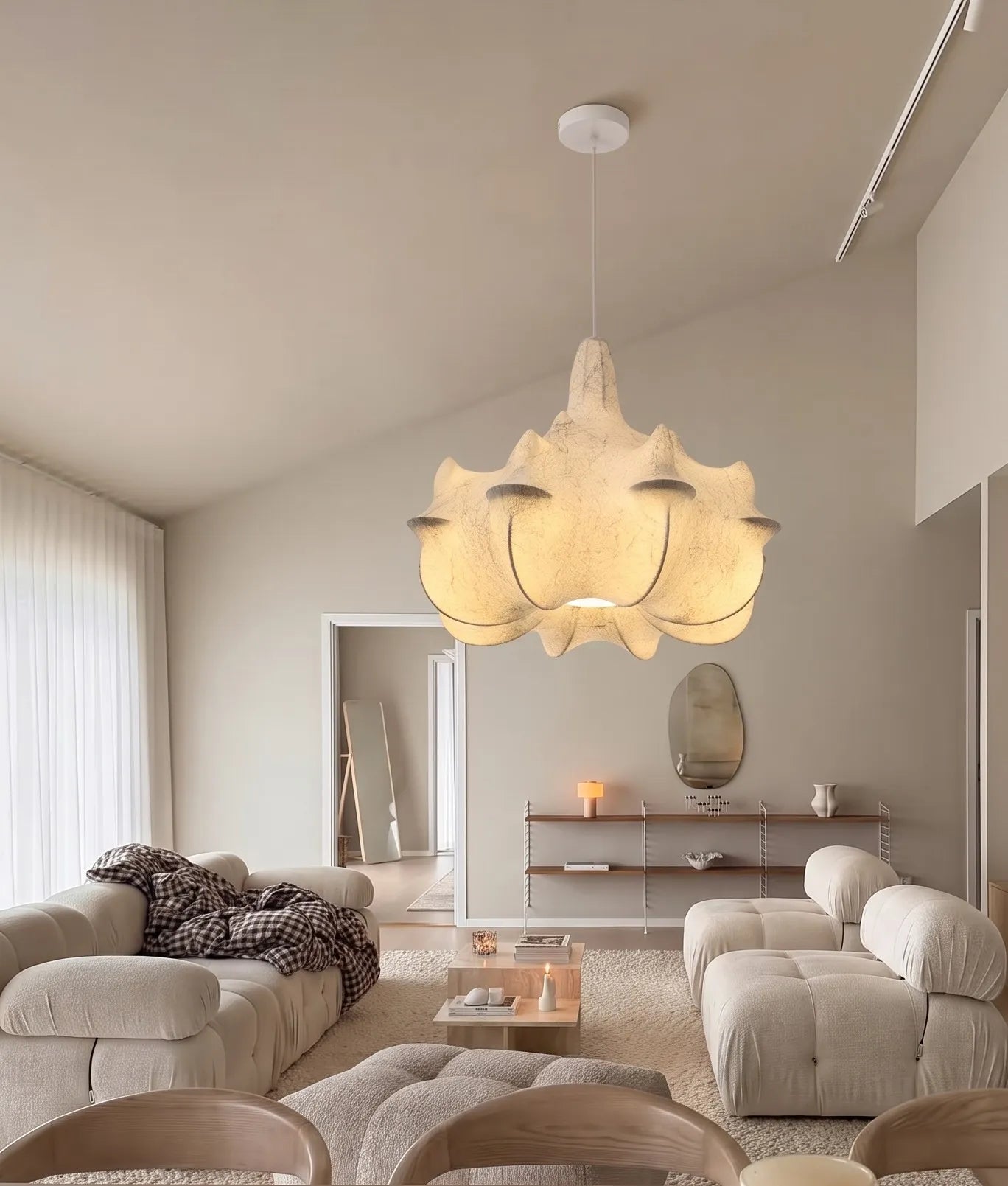 Nelson Silk Cocoon Wabi-Sabi Cloud Pendant Light
