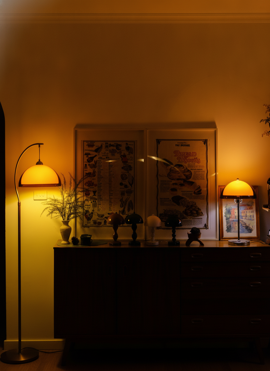 Coby Arc Floor Lamp & Coby Table Lamp Set without Shelf